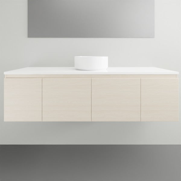 ADP Glacier Lite Slim Vanity with Solid Surface Top - Modern Bathroom Storage for Small Spaces, Perfect for Apartments & Powder Rooms