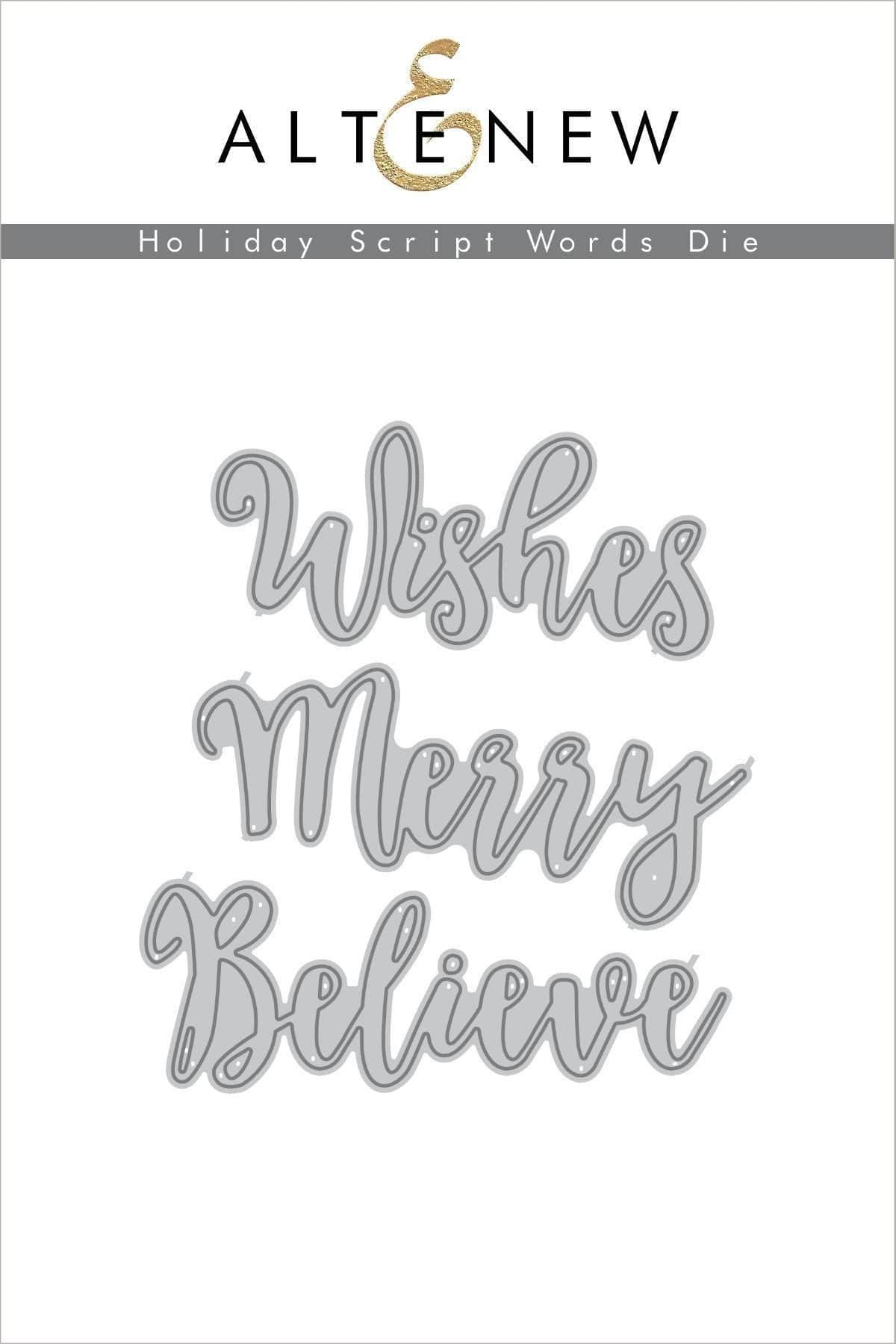 Holiday Script Words Die Set for Card Making, Scrapbooking & DIY Crafts - Perfect for Christmas, Thanksgiving & Seasonal Greetings
