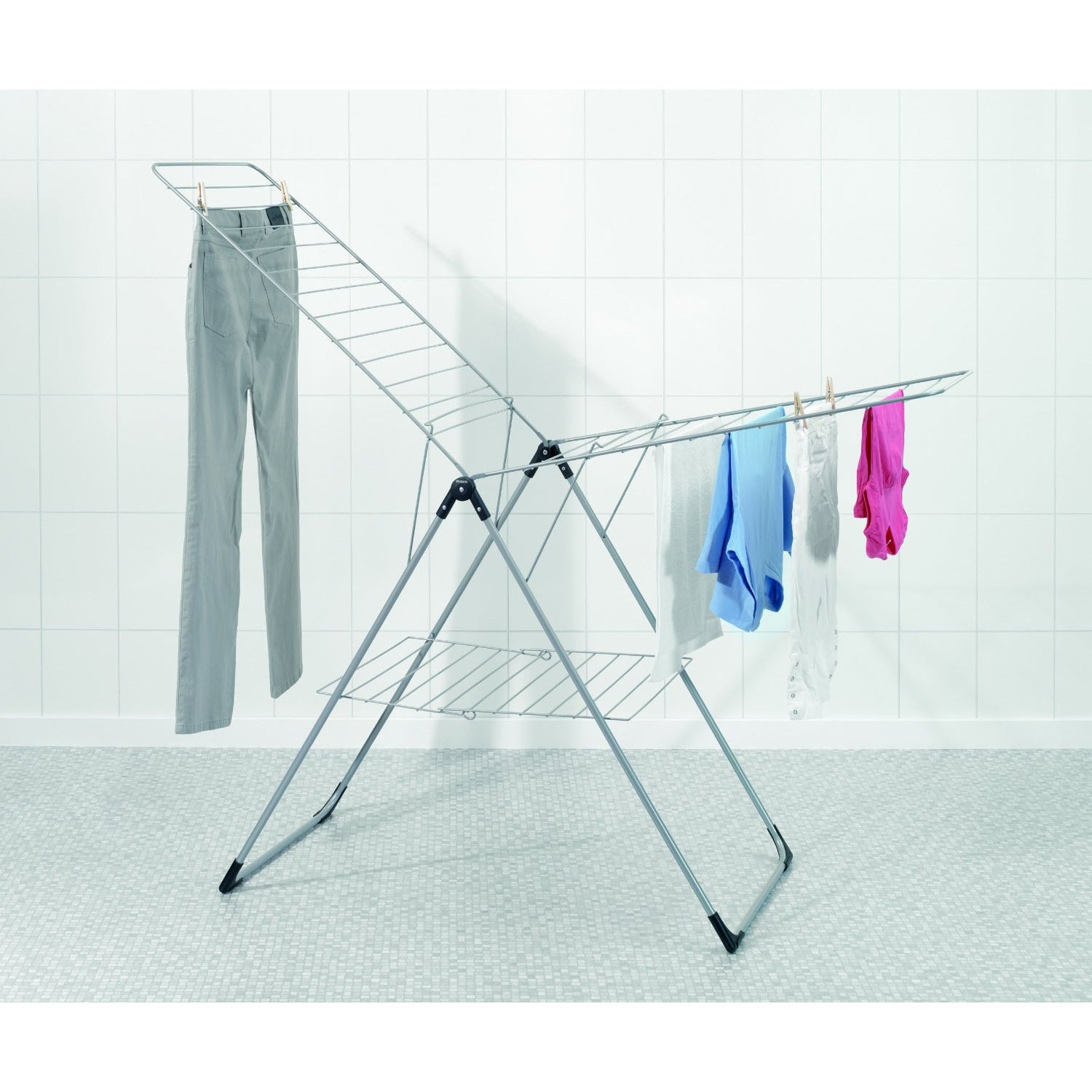 20M T-Shaped Clothes Drying Rack - Heavy Duty Laundry Rack for Indoor/Outdoor Use - Perfect for Apartments, Balconies & Backyards