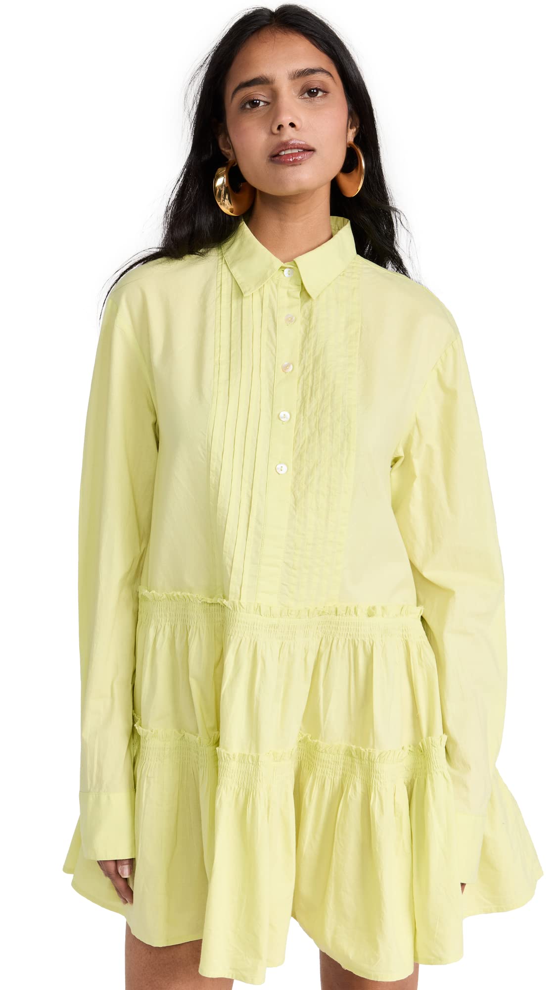 Free People Women's Billie Mini Dress - Flowy Boho Summer Dress with V-Neck & Ruffle Sleeves for Beach, Vacation & Date Night