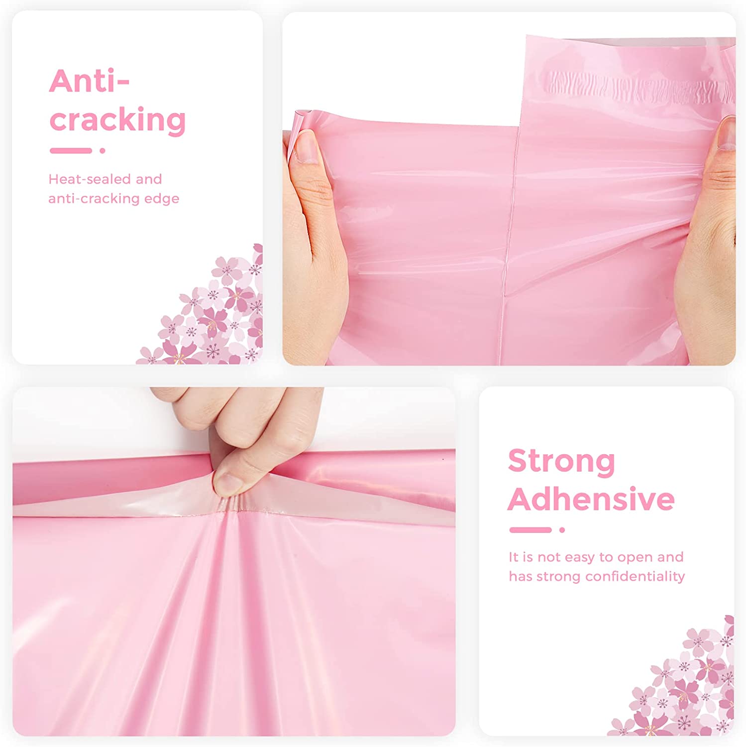 19x24 Inch Poly Mailer Envelope Shipping Bags - Waterproof & Tear-Resistant Mailing Pouches for Ecommerce | Sakura Pink | Perfect for Clothing, Jewelry & Small Business Shipments