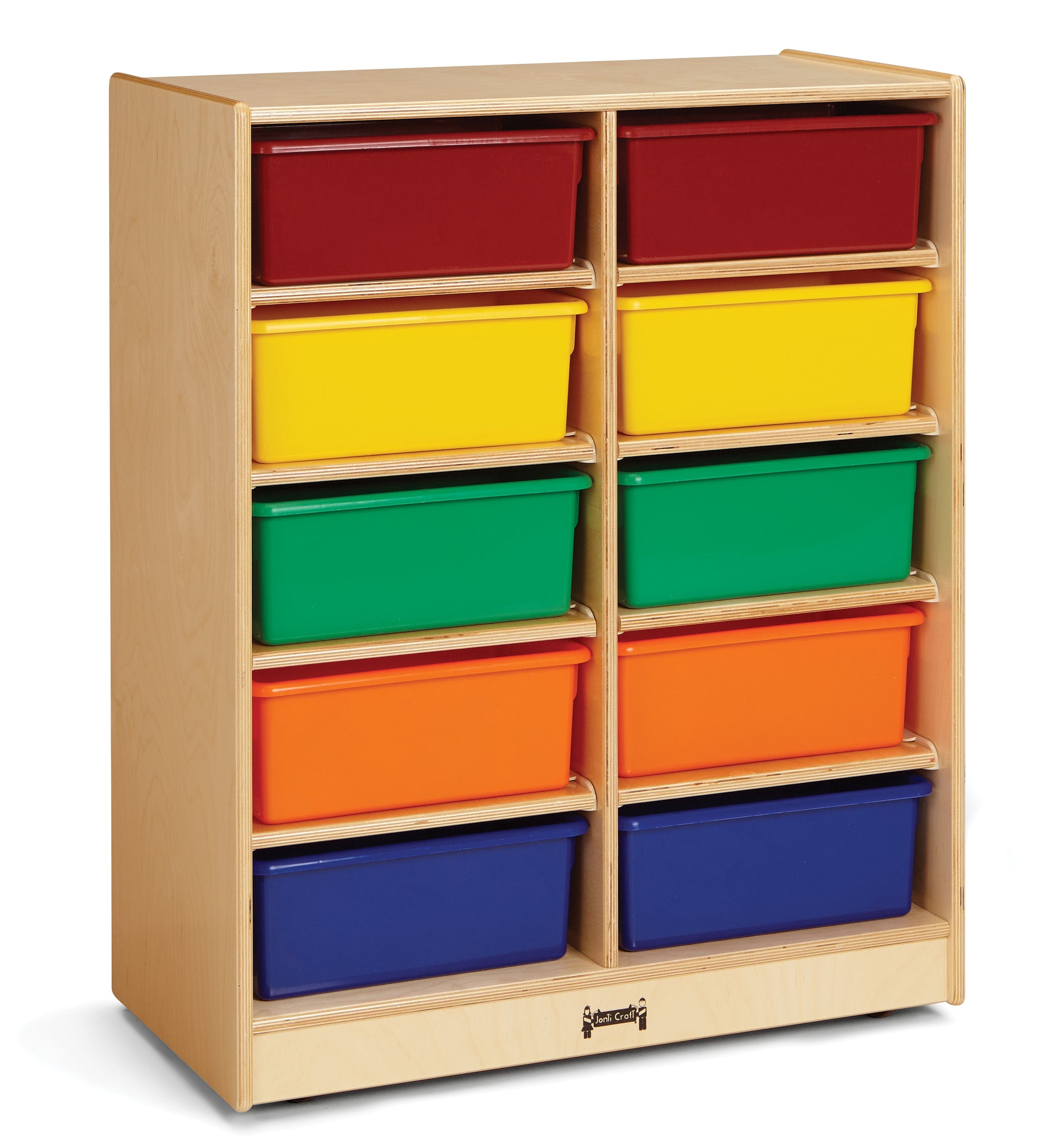 Jonti Craft® 10-Tub Mobile Storage Organizer with Colorful Tubs - Perfect for Classroom, Daycare & Home Organization
