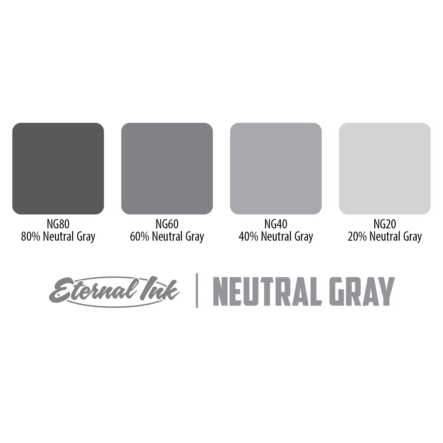 Eternal Ink Neutral Opaque Set - 4 Bottles (1oz Each) for Tattoo, Calligraphy & Permanent Makeup | Professional Quality Ink for Artists