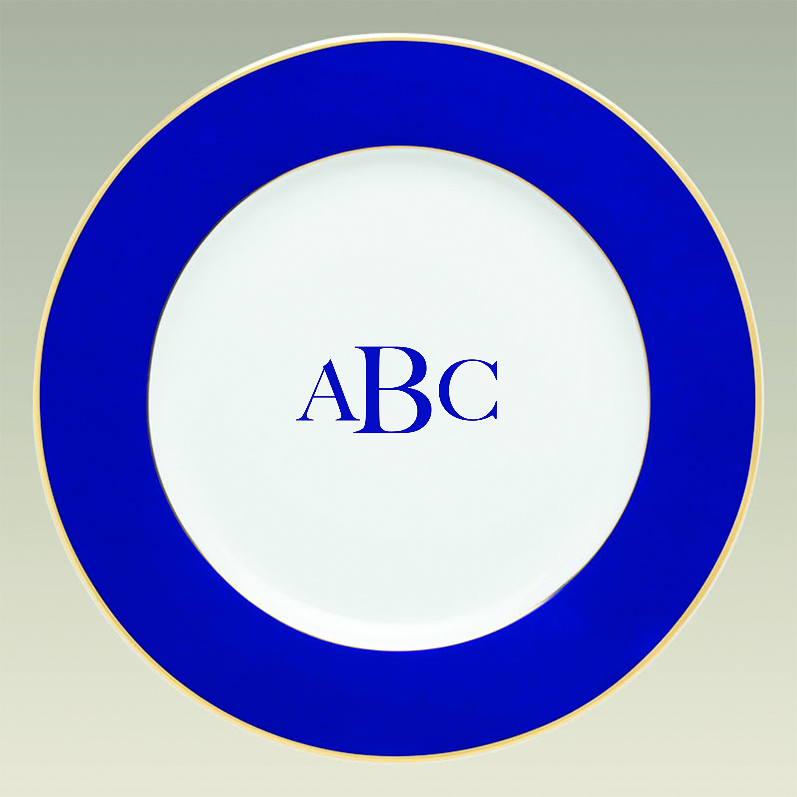 Personalized Blue and Gold Rim 12.5