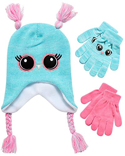 Owl Aqua-pink Gloves