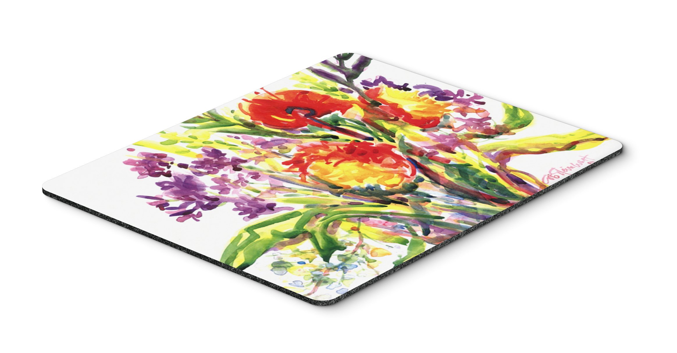 Caroline's Treasures 6042MP Floral Mouse Pad - Large Washable Non-Slip Desk Mat for Home Office, Gaming & Work Computers | Perfect for Laptop Users & PC Enthusiasts | Ideal for Workspaces, Coffee Shops & Study Areas