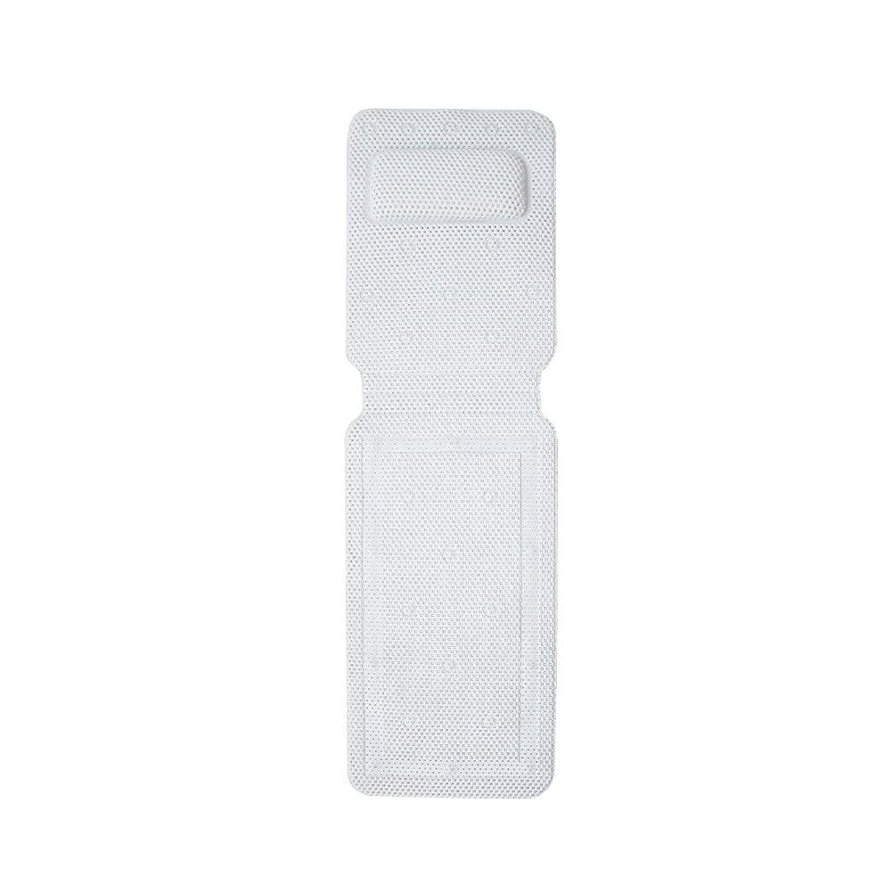Uonlytech Universal PVC Hollow Bathtub Pad with Suction Cups - Non-Slip Bath Mat for Shower & Tub, White - Perfect for Bathroom Safety & Comfort