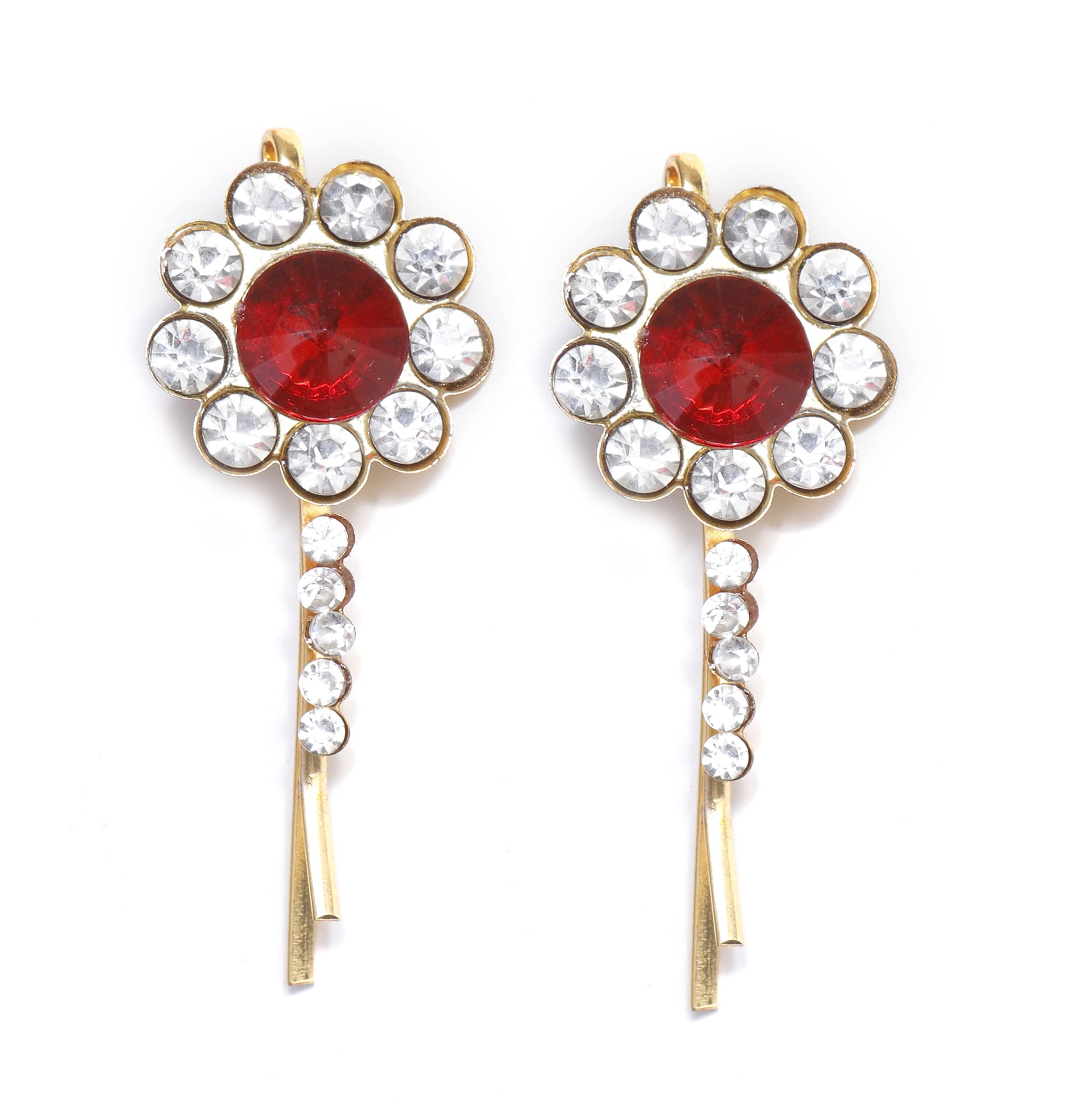 Shivarth Rhinestone Hair Clips for Women, Girls & Kids - Stylish Crystal Hair Accessories for Party, Wedding, Daily Use - Pack of 12 Multicolor Hairpins