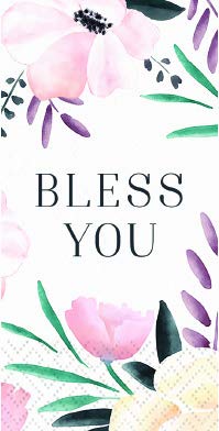 Bless You Floral Hankies - 6 Pack Pocket or Purse Tissue Packets for Everyday Use, Travel & Gifting | Elegant Floral Design