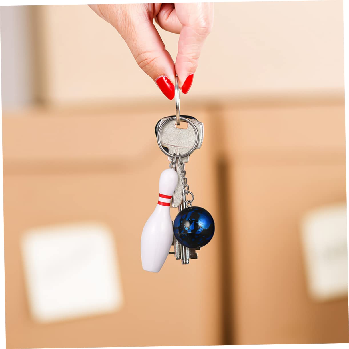 WHAMVOX 60 Pcs Bowling Keychain Set - Mini PVC Sports Keychains for Bowling Enthusiasts - Perfect for Bowling Match Souvenirs, Team Gifts, and Sports Lovers - Great for Keyrings, Backpacks, and Sports Equipment Accessories