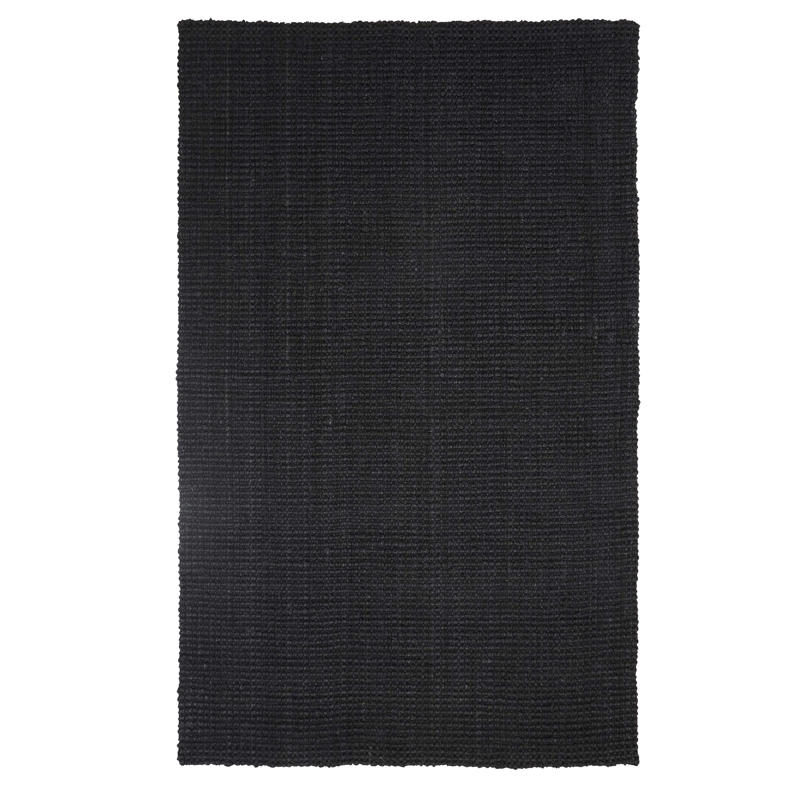 Premium Braided Jute Area Rug – Soft Reversible Modern Home Decor for Living Room, Bedroom, Office | Kula Collection 6x9 Feet Black Rug | Durable & Stylish Floor Covering for High-Traffic Areas