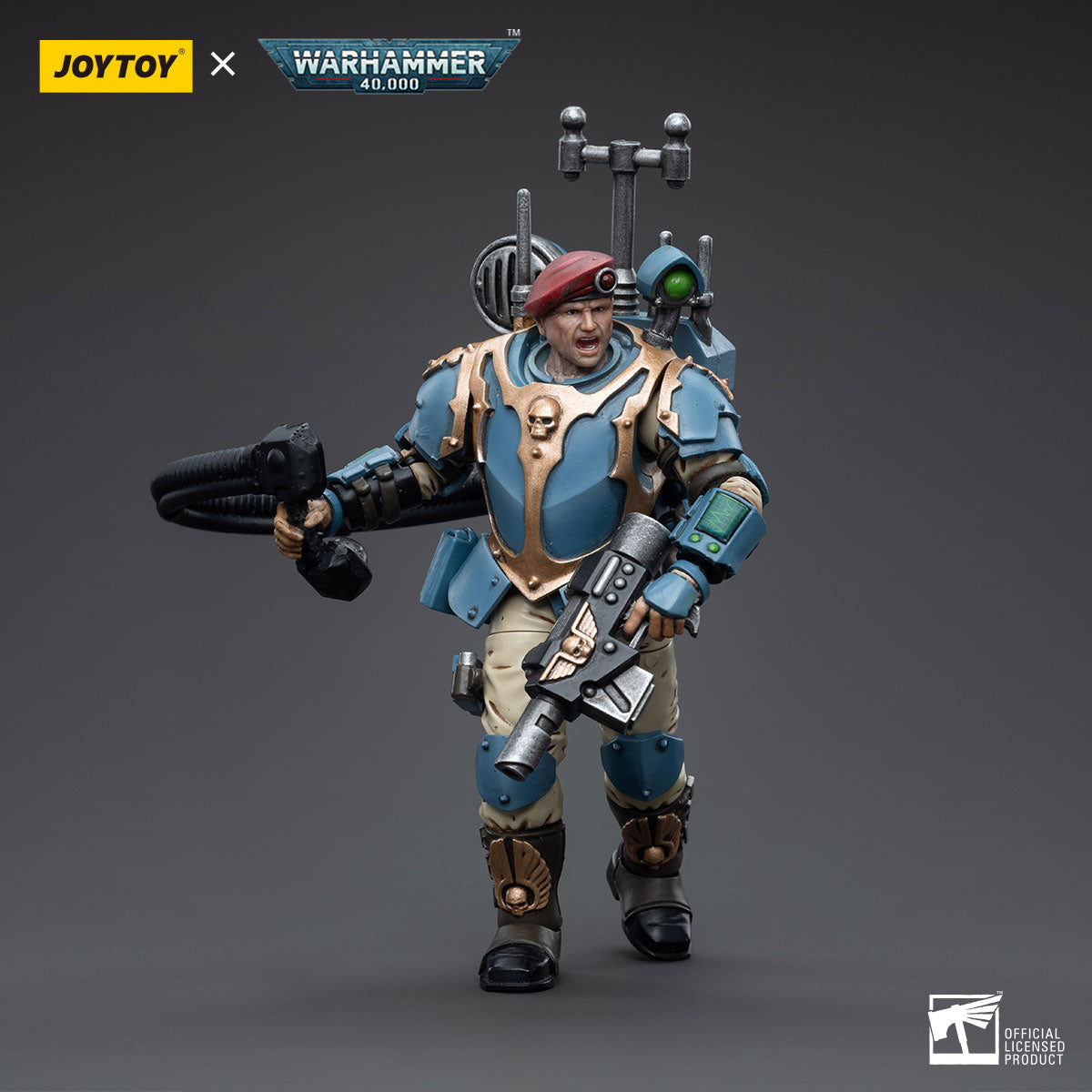 1/18 JOYTOY 3.75-inch Astra Militarum Tempestus Scions Command Squad Action Figure - 55th Kappic Eagles Set (5pcs) - Perfect for Warhammer 40K Collectors, Tabletop Gaming & Display