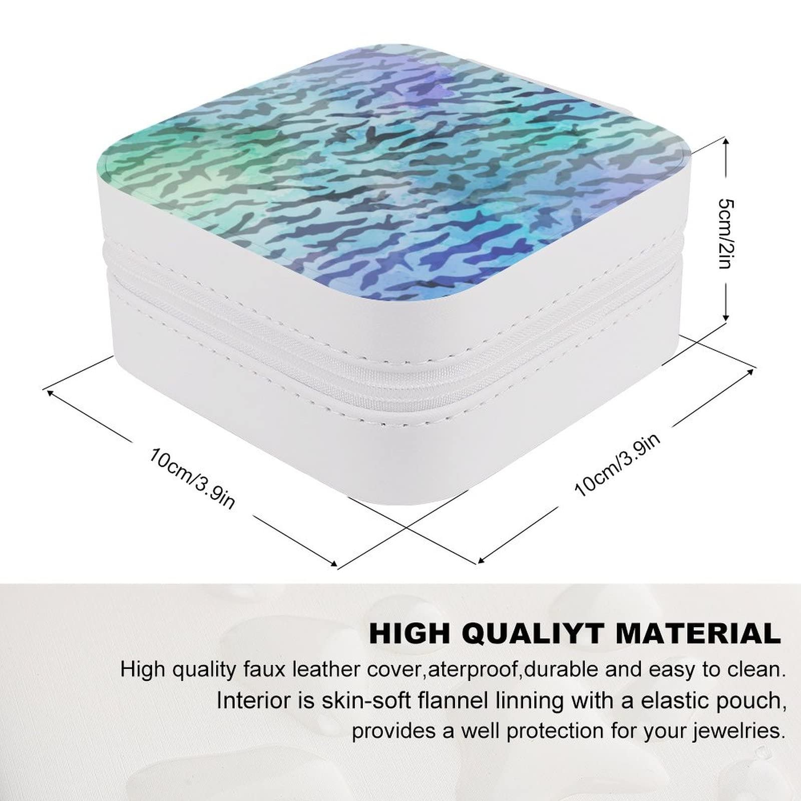 PU Leather Jewelry Box - Portable Travel Organizer for Rings, Earrings, Necklaces & Bracelets - Zebra Print Design - Perfect for Travel, Gifts & Home Storage