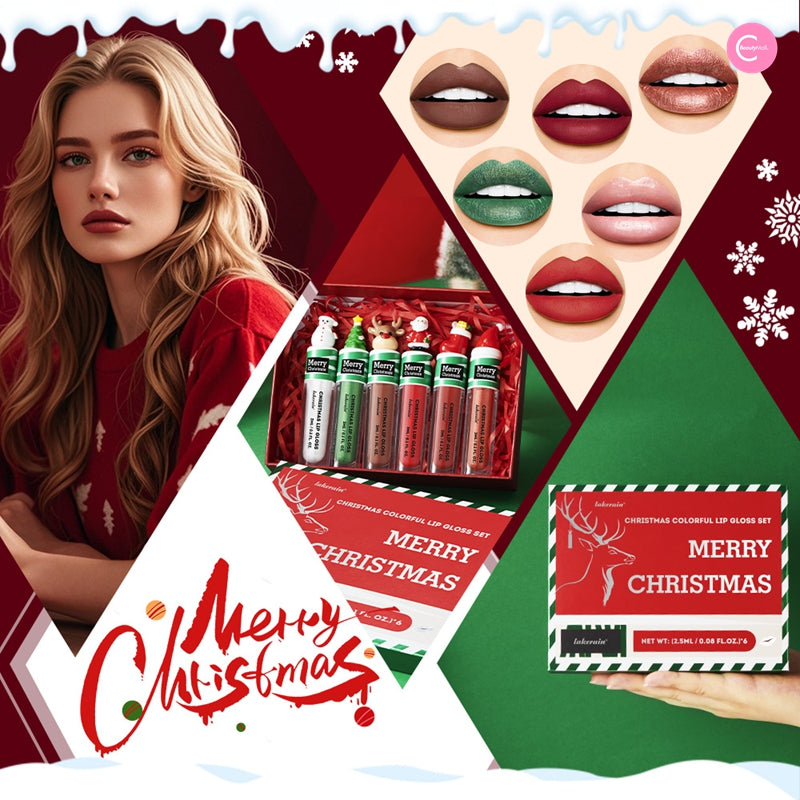 CbeautyMall Christmas Holiday Makeup Set - Festive Glam Eyeshadow Palette & Lip Kit for Party, Gift & Special Occasions