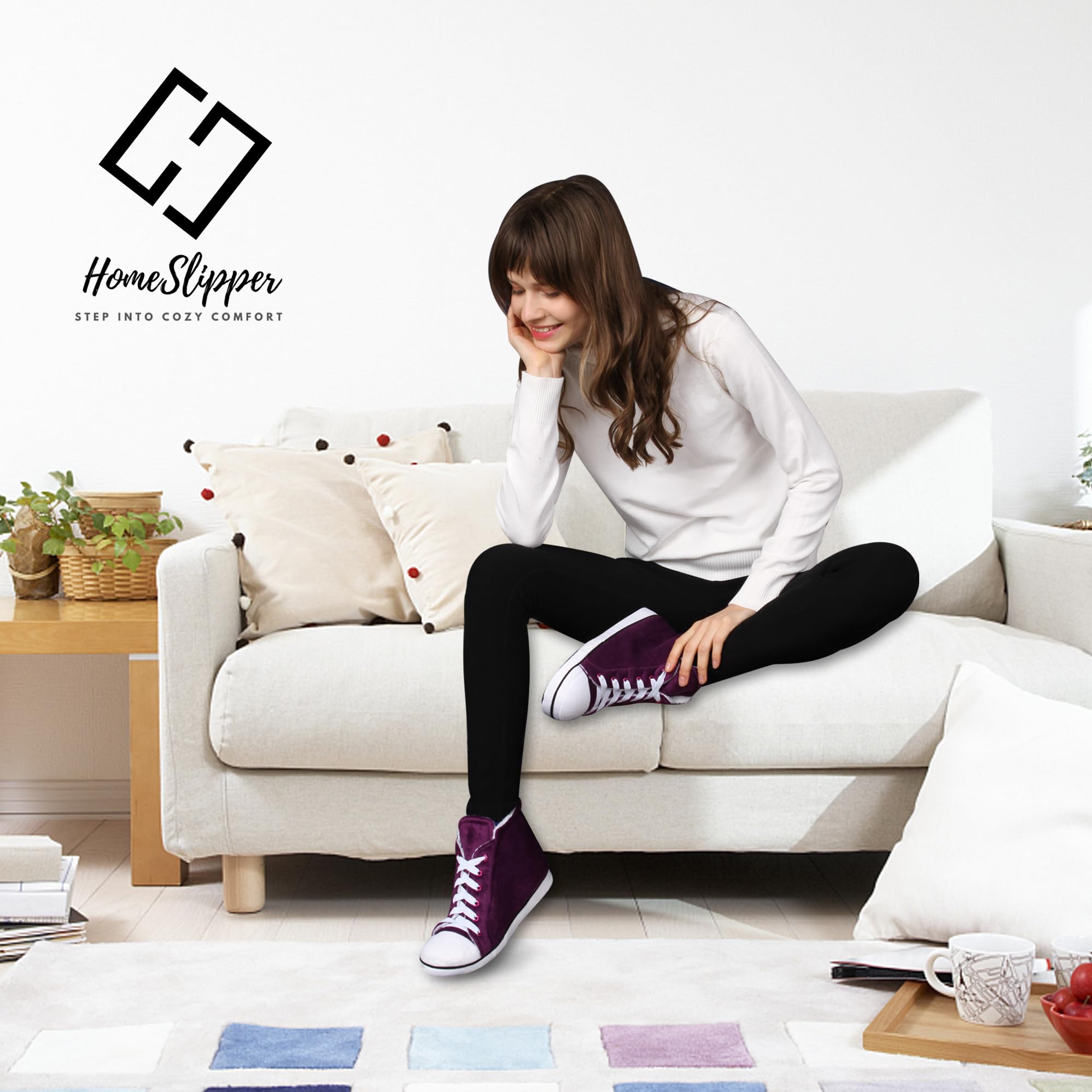 Women's Warm Winter Plush Slippers - Indoor/Outdoor Cozy House Shoes with Non-Slip Sole | Perfect for Home, Office, and Casual Wear
