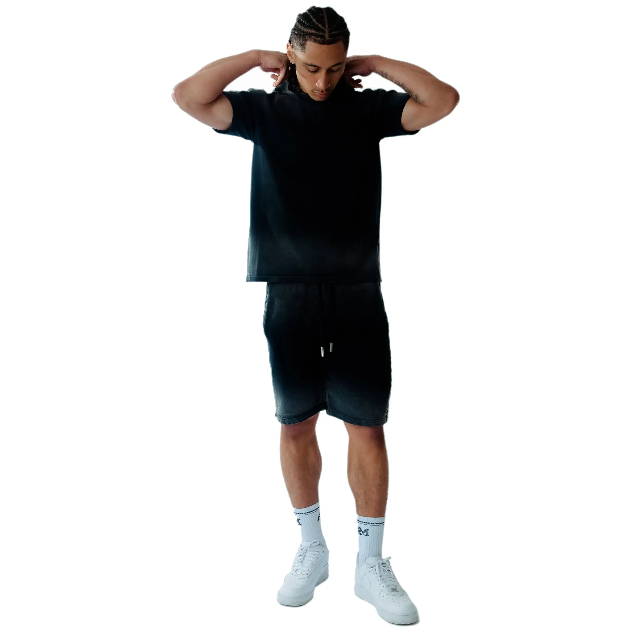Amicci Levanto Washed Black Shorts for Men - Comfortable Casual Stretch Denim Shorts | Perfect for Summer, Beach, and Outdoor Activities