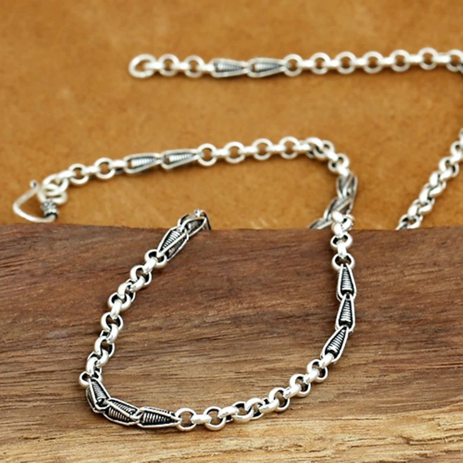 4mm Sterling Silver Men's Chain Necklace - 18 Inch Adjustable Length for Layering & Everyday Wear | Durable & Stylish Jewelry for Men, Gift for Him, Wedding, Party & Casual Outfits