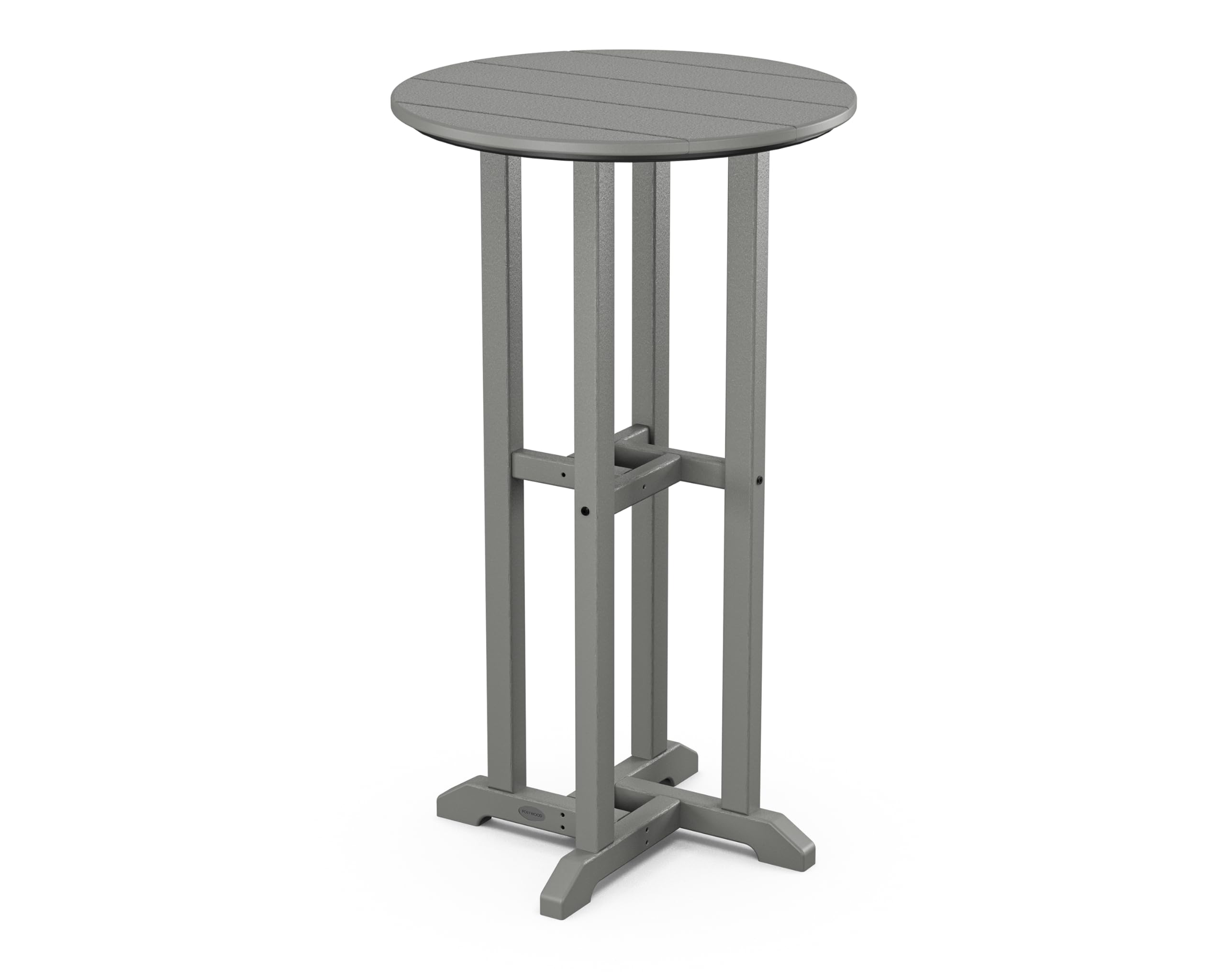 POLYWOOD® Outdoor Bar Table - Slate Grey, Weather-Resistant & Durable - Perfect for Patio, Deck, or Poolside Dining