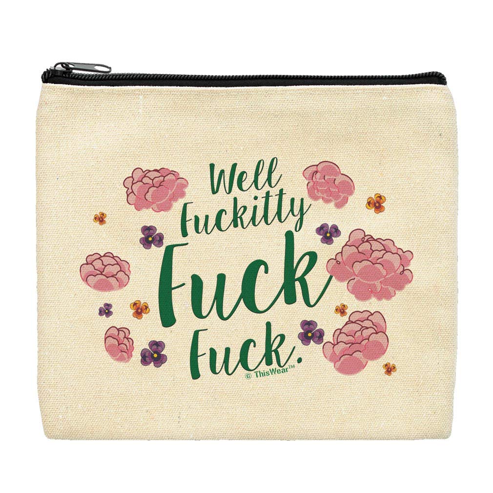 **Well Fitty Canvas Toiletry Bag Set - 2 Pack Edgy Makeup Bags for Travel & Gifts | Waterproof & Durable Cosmetic Organizer**    *(Perfect for Travel, Gym, Camping & Everyday Use - Stylish & Functional Makeup Storage Solution)*
