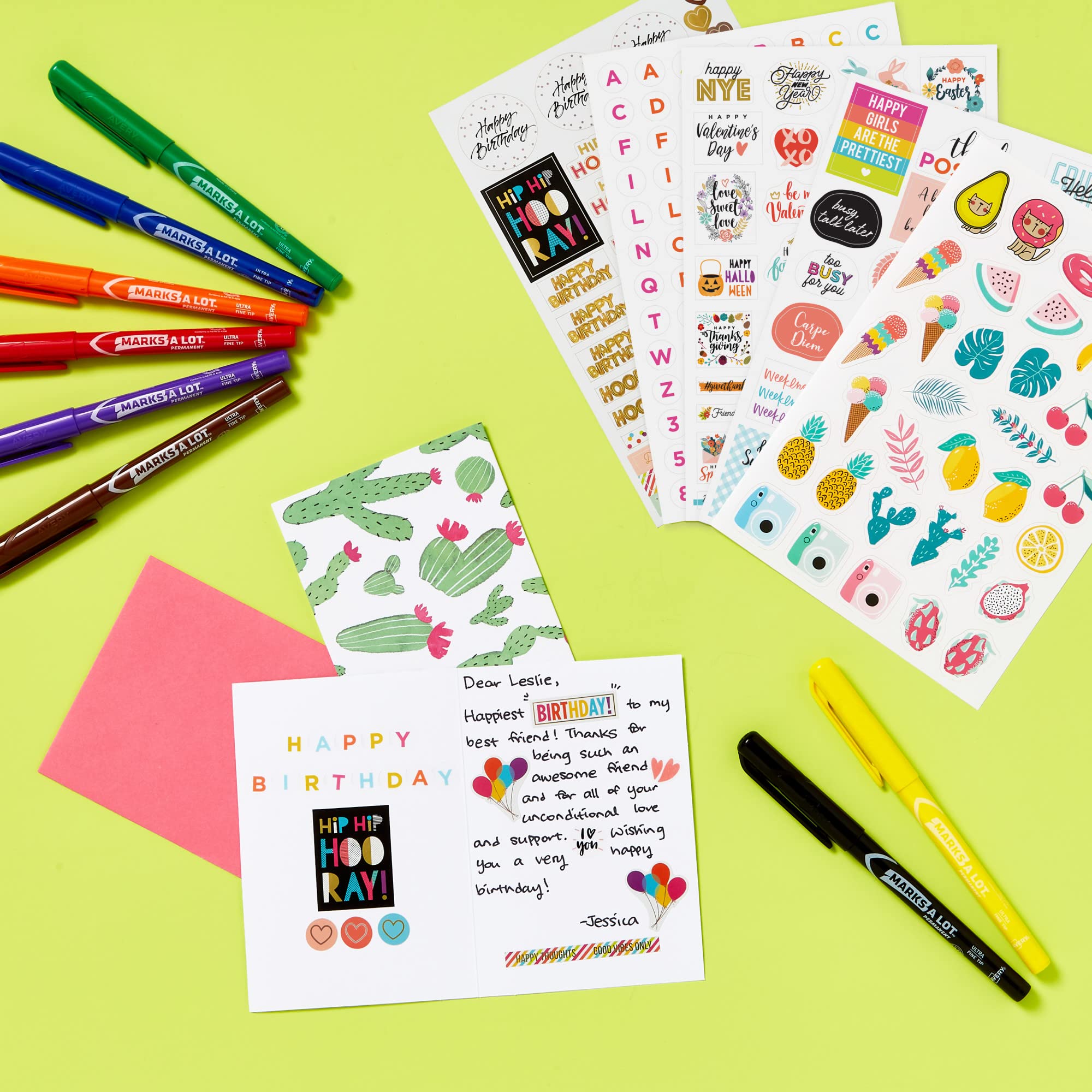 Avery Student Planner Stickers Pack - 1,452 Colorful Stickers for School Planners, Journals & Calendars | 30 Sheets | Perfect for Organizing Homework, Exams & Daily Schedules (6784)