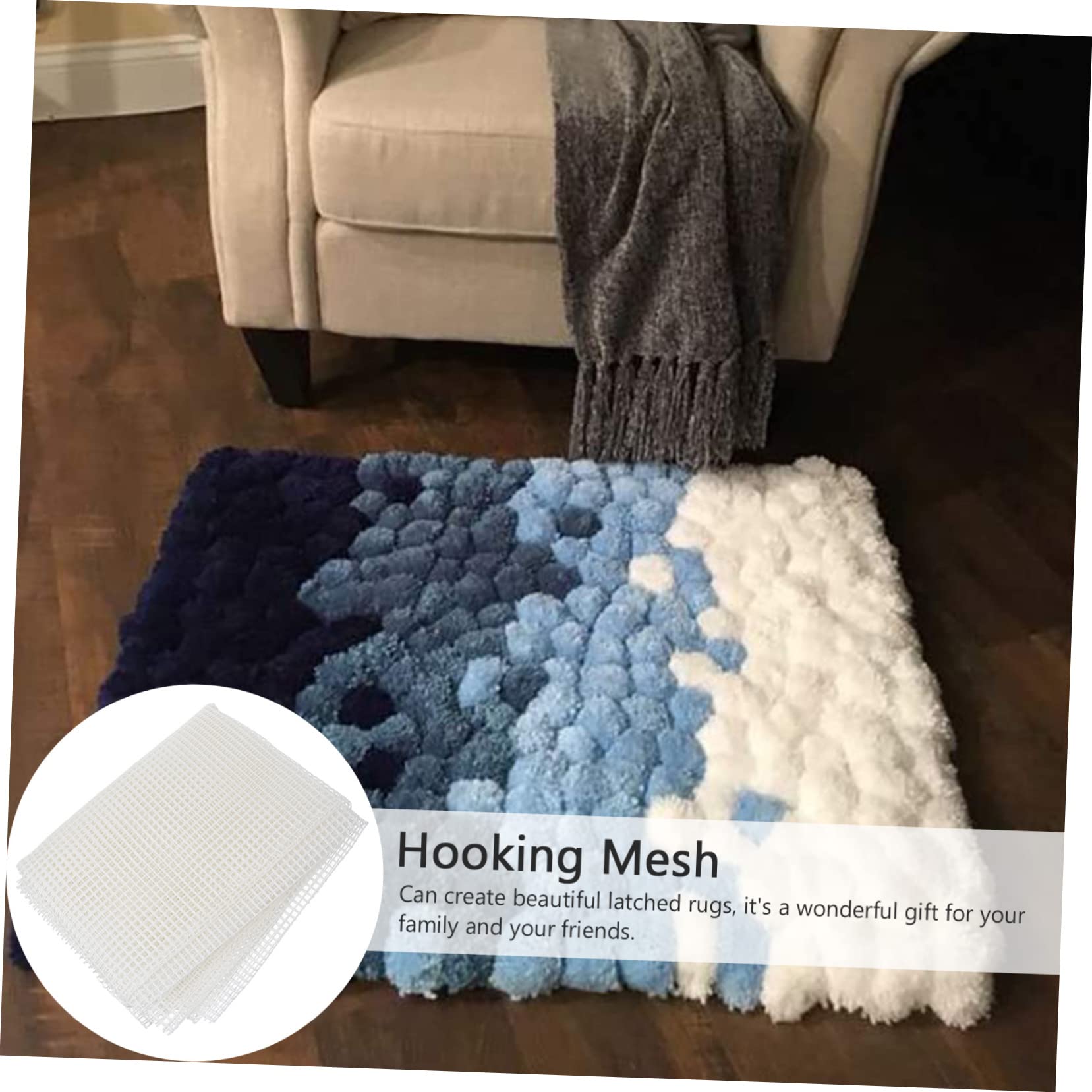 COHEALI Woven Mesh Fabric Crochet Kit - DIY Cross Stitch & Tapestry Making Supplies for Rugs, Carpets & Embroidery Projects - Perfect for Home Decor, Crafting & Gift Making
