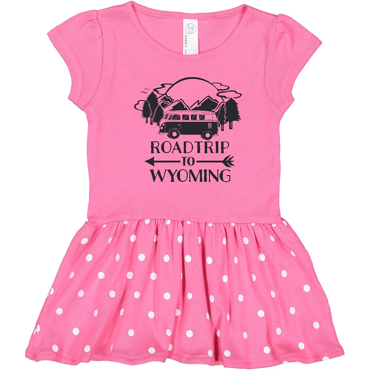 Inktastic Road Trip to Wyoming Toddler Dress - Cute Travel Outfit for Girls, Comfortable & Stylish - Perfect for Vacations, Family Trips & Outdoor Adventures