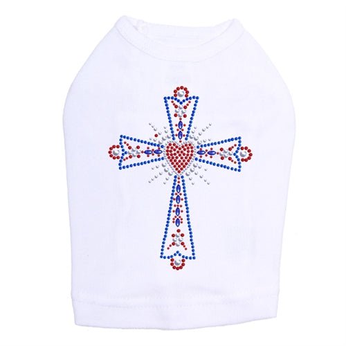 Red White & Blue Rhinestone Studded Tank Top - Patriotic Fashion for 4th of July & Summer Parties