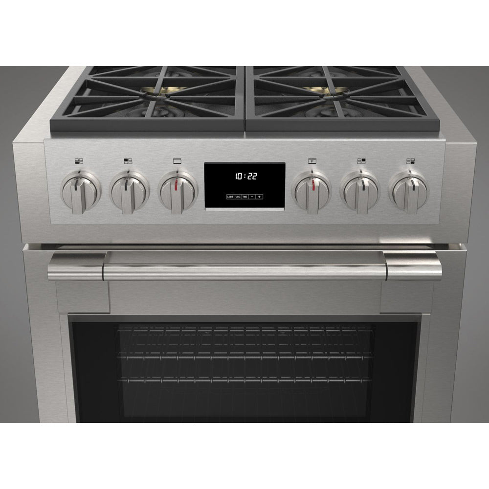 Fulgor Milano 30-inch 600 Series Pro All Gas Range with 4 High-Power Burners - Stainless Steel (F6PGR304S2) - Perfect for Home Chefs & Professional Kitchens