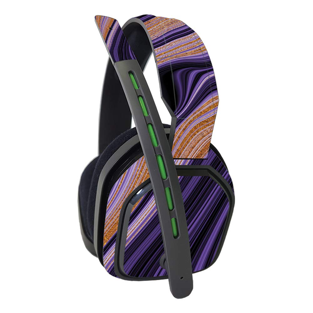 MightySkins Vinyl Decal Wrap Cover for Astro A10 Gaming Headset - Purple Jewel | Protective & Durable Skin | Easy to Apply & Remove | Made in USA | Perfect for Gamers & Streamers