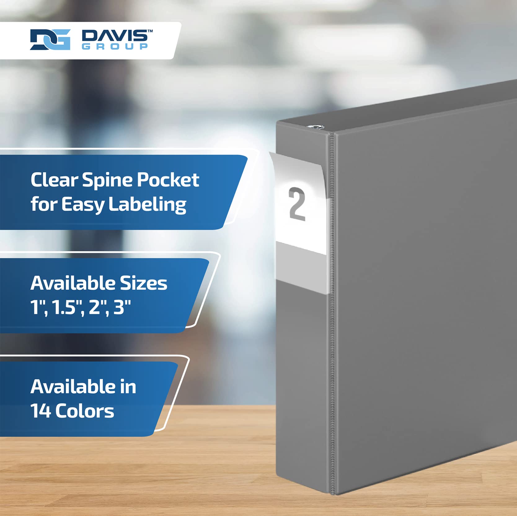 Premium 2-Inch 3-Ring Binders - D Ring Notebook Organizer for School, Office & Home - 6-Pack Gray Binders - Perfect for Organizing Documents, Reports & Projects