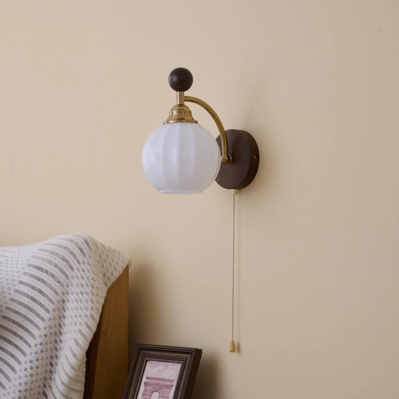 Aurora Globe Wall Lamp - Modern LED Night Light for Bedroom, Nursery & Living Room - 3D Moon Projection, Touch Control, Energy Efficient - Perfect for Kids Room Decor, Relaxation & Ambient Lighting