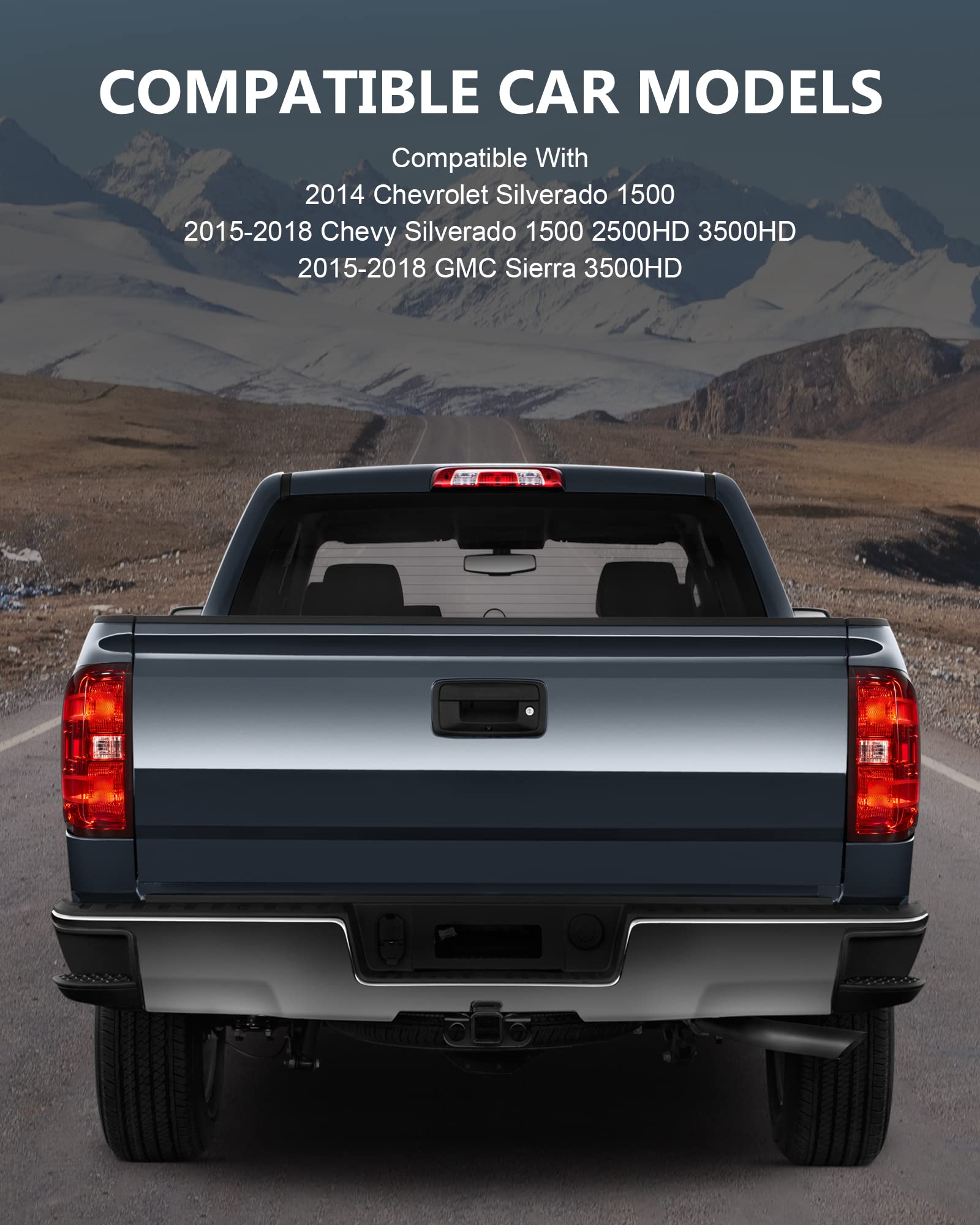 GARVEE LED Tail Light Assembly for Chevy Silverado 1500 2500HD 3500HD 2014-2018 - Smoked Lens, Sequential Turn Signal - Perfect for Off-Roading & Truck Customization