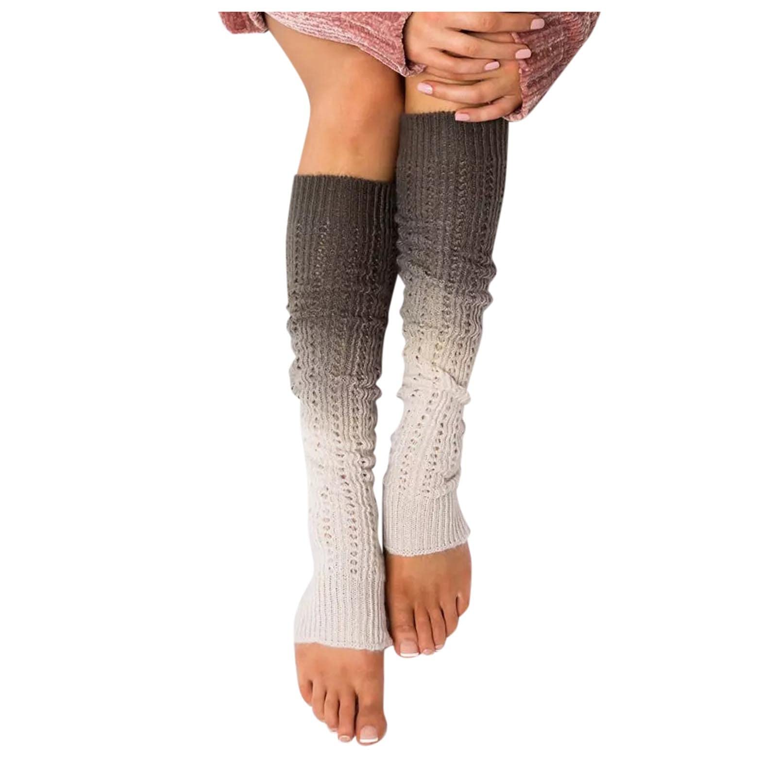 Black Cotton Knee-High Socks for Women - Warm Knit Over Knee Stockings for Girls & Ladies - Perfect for Winter, Outfits, and Casual Wear