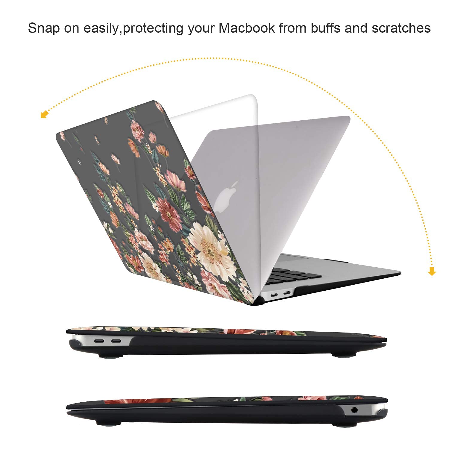 iCasso MacBook Air 13 Inch Case (2018-2020 Models A2337 M1/A1932/A2179) - Durable Hard Shell Protective Cover with Retina Display & Touch ID Compatibility - Perfect for Work, Travel and School Use