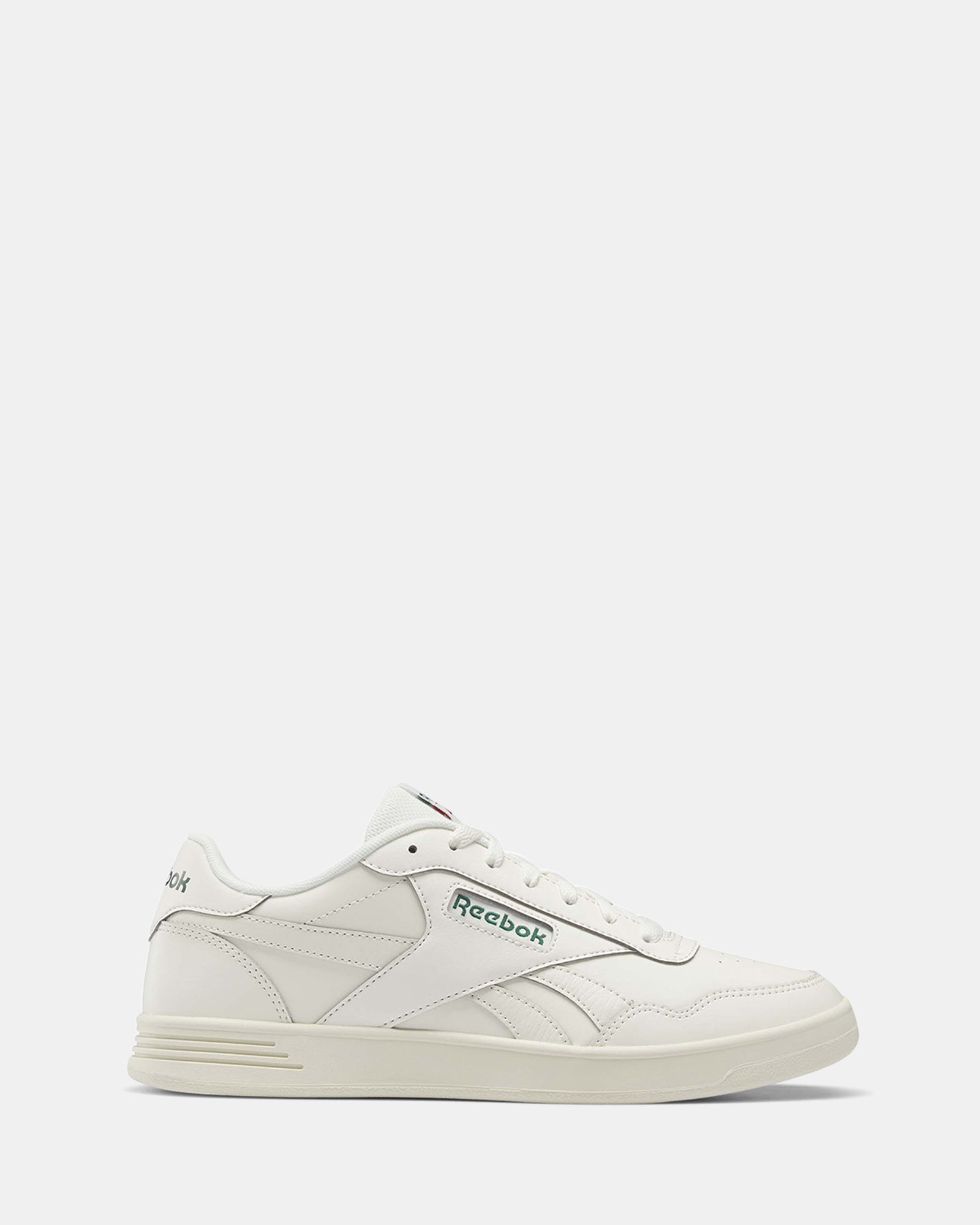Reebok Court Advance Sneakers - Chalk/Dark Green/Flash Red - Men's Tennis Shoes for Casual Wear & Sports Performance