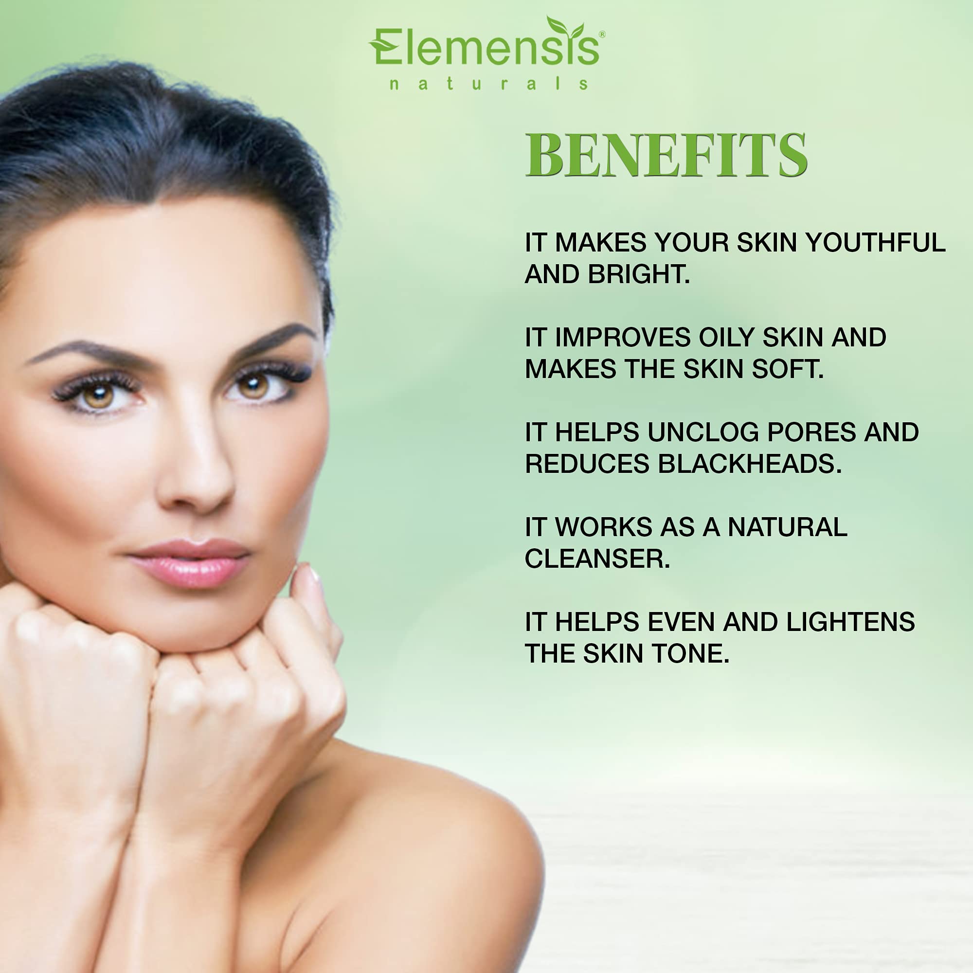 Elemensis Naturals Pure Orange Peel Powder for Skin Brightening - 100g Face Mask for Glowing Skin, Acne Treatment & Pimple Control - Natural Skin Whitening Solution for Daily Skincare Routine