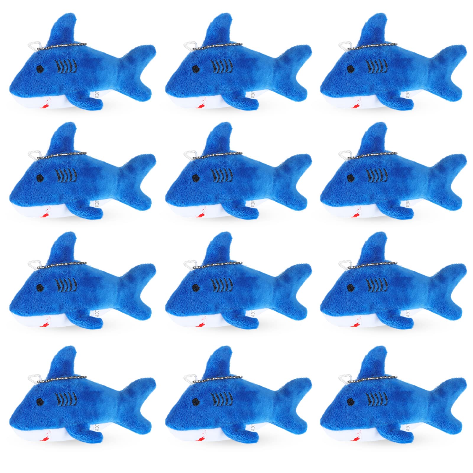 Chalyna Mini Stuffed Animal Soft Shark Plush Toy - 4.7 Inch Dark Blue Ocean Creature for Kids & Babies | Bulk Party Favors, Nursery Decor, Birthday Gifts | No Light Feature