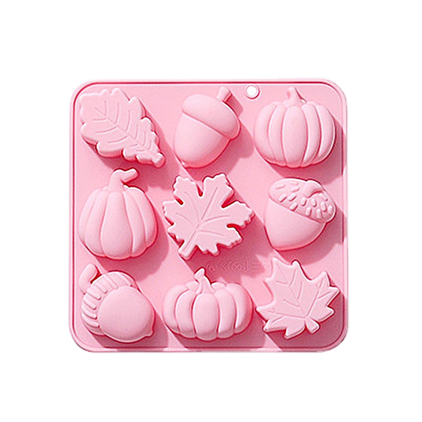 9-Piece Fall Fondant Molds Set - Pumpkin, Leaf & Acorn Silicone Molds for Baking, Autumn Harvest Theme Cake Decorating - Perfect for Pudding, Chocolate, Hard Candies & Desserts (Halloween, Thanksgiving Party Decor)