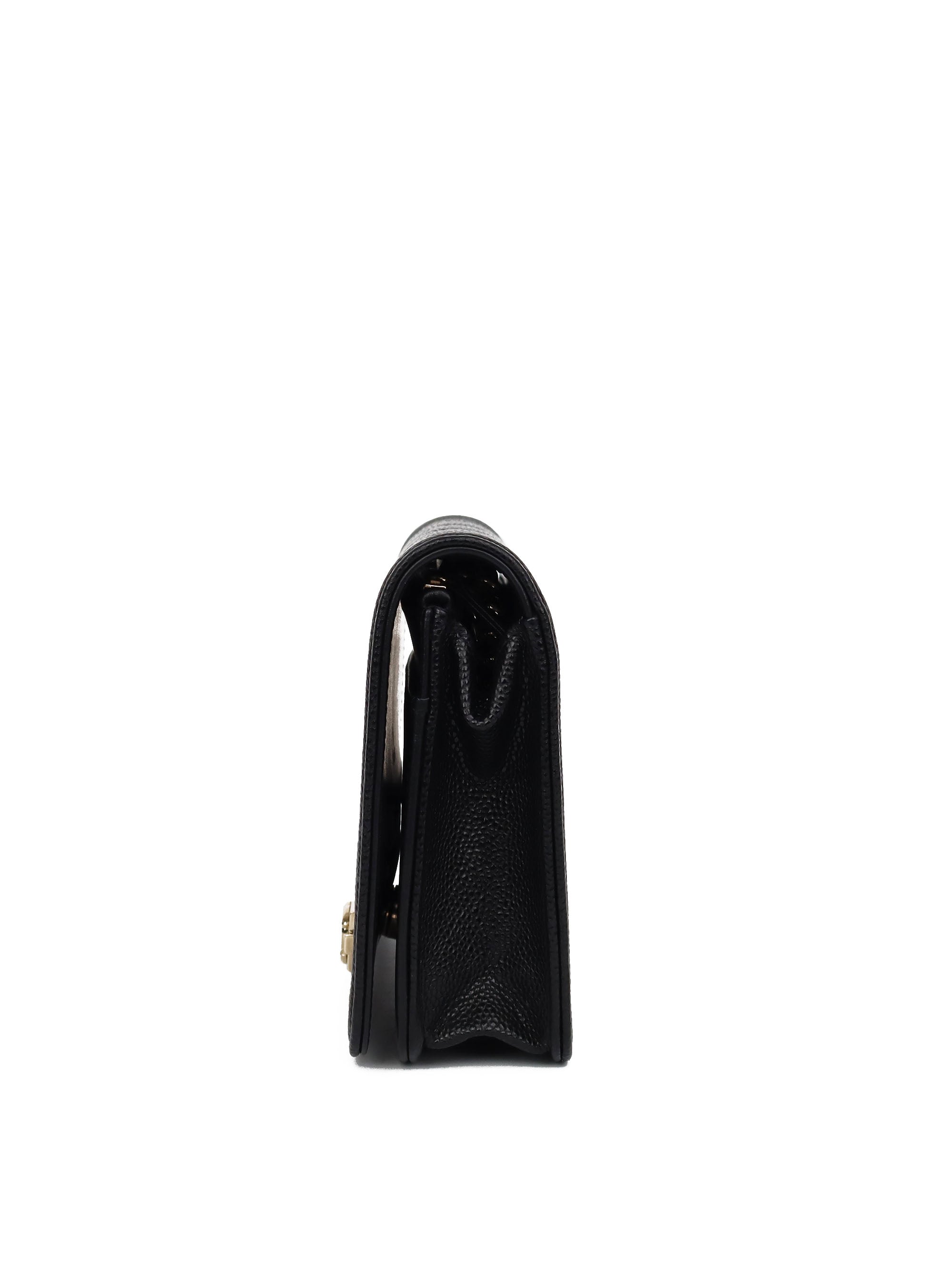 Chanel Black Caviar Leather Boy Wallet on Chain Crossbody Bag - Luxury Designer Handbag for Women, Perfect for Evening Parties & Date Nights