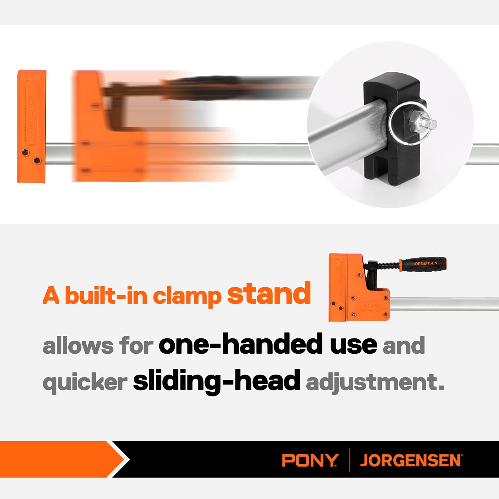 JORGENSEN 24-inch Bar Clamps Set of 2 - 90° Cabinet Master Parallel Jaw Clamps for Woodworking, Cabinet Making & DIY Projects - Heavy Duty Clamping Tools for Professional & Home Use