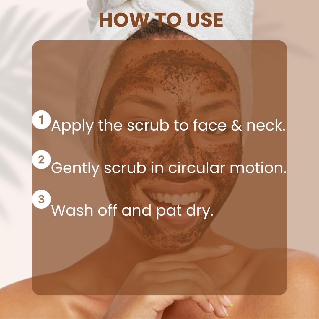 VeloxVeda Coffee Face Scrub for Women & Men - Natural Exfoliating Scrub with Coconut Oil & Shea Butter | Blackhead Remover & Skin Brightener | Organic, Paraben-Free, Cruelty-Free (100g) | Perfect for Morning Skincare Routine & Pre-Makeup Prep