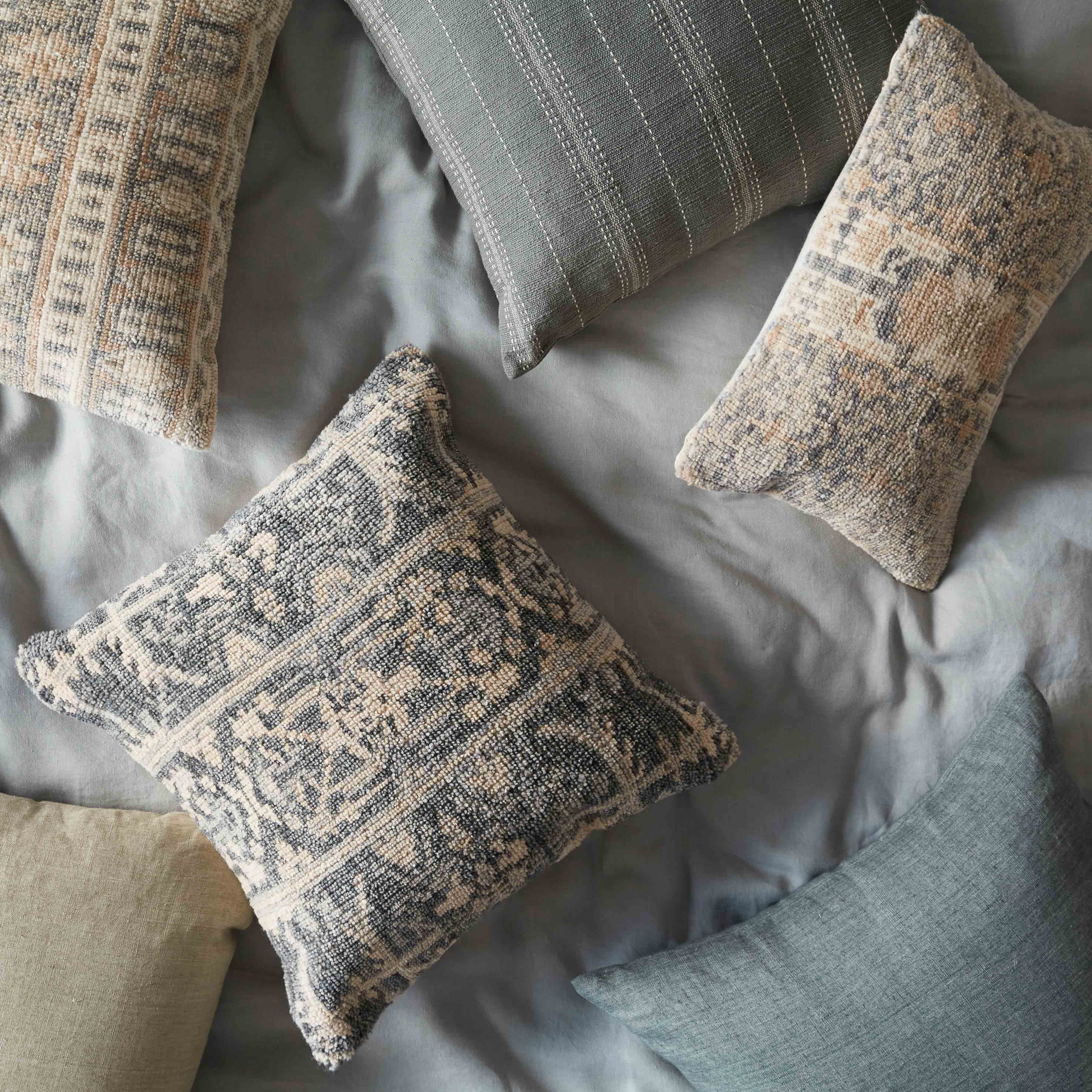 Hand Knotted Lumbar Pillow - Premium Boho Home Decor for Sofa, Bed & Office - Supportive & Stylish Back Cushion for Living Room, Bedroom & Workspace