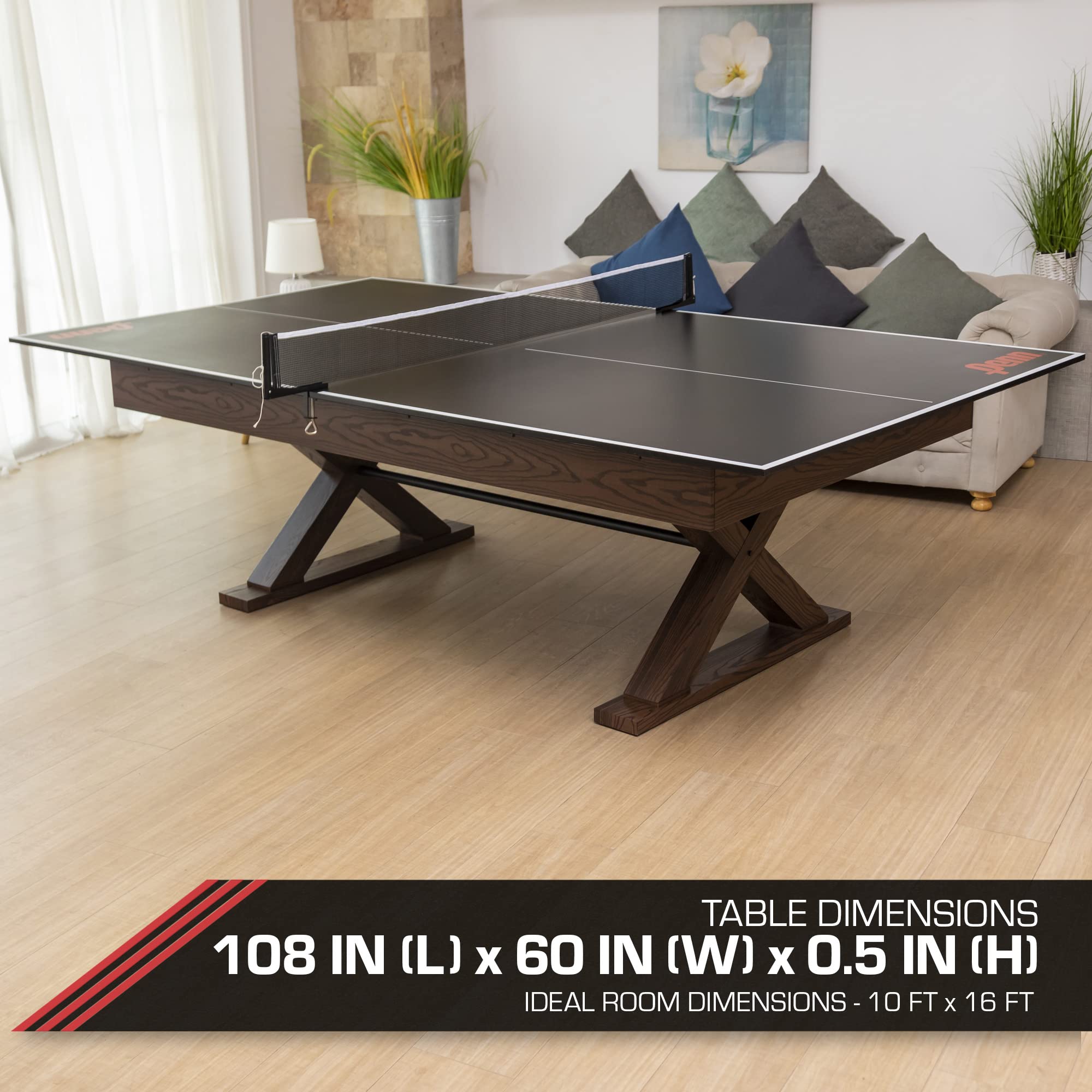 Premium Cross Court Table Tennis Top - High-Quality Ping Pong Table Top for Indoor & Outdoor Play - Perfect for Home, Office, Gym, and Recreational Use