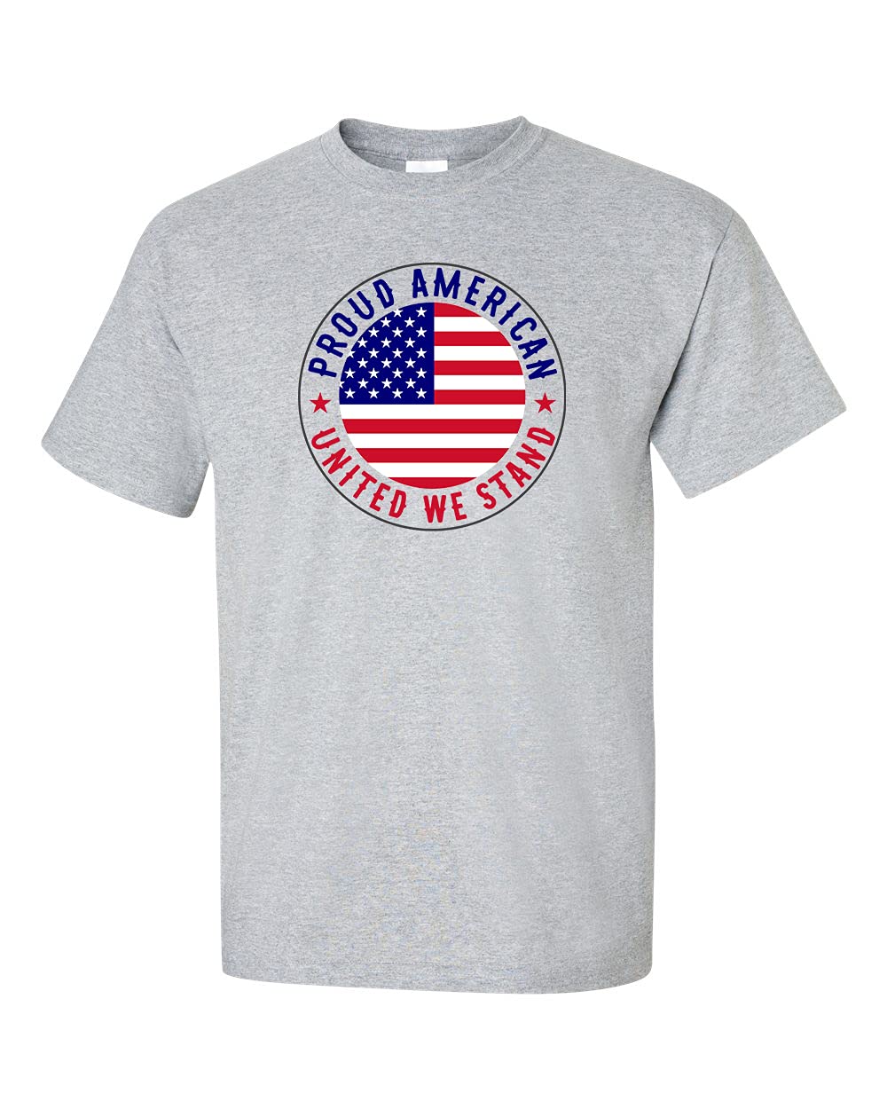 Proud American Patriotic USA Flag Unisex Short Sleeve T-Shirt - United We Stand Design for 4th of July, Veterans Day & Political Rallies