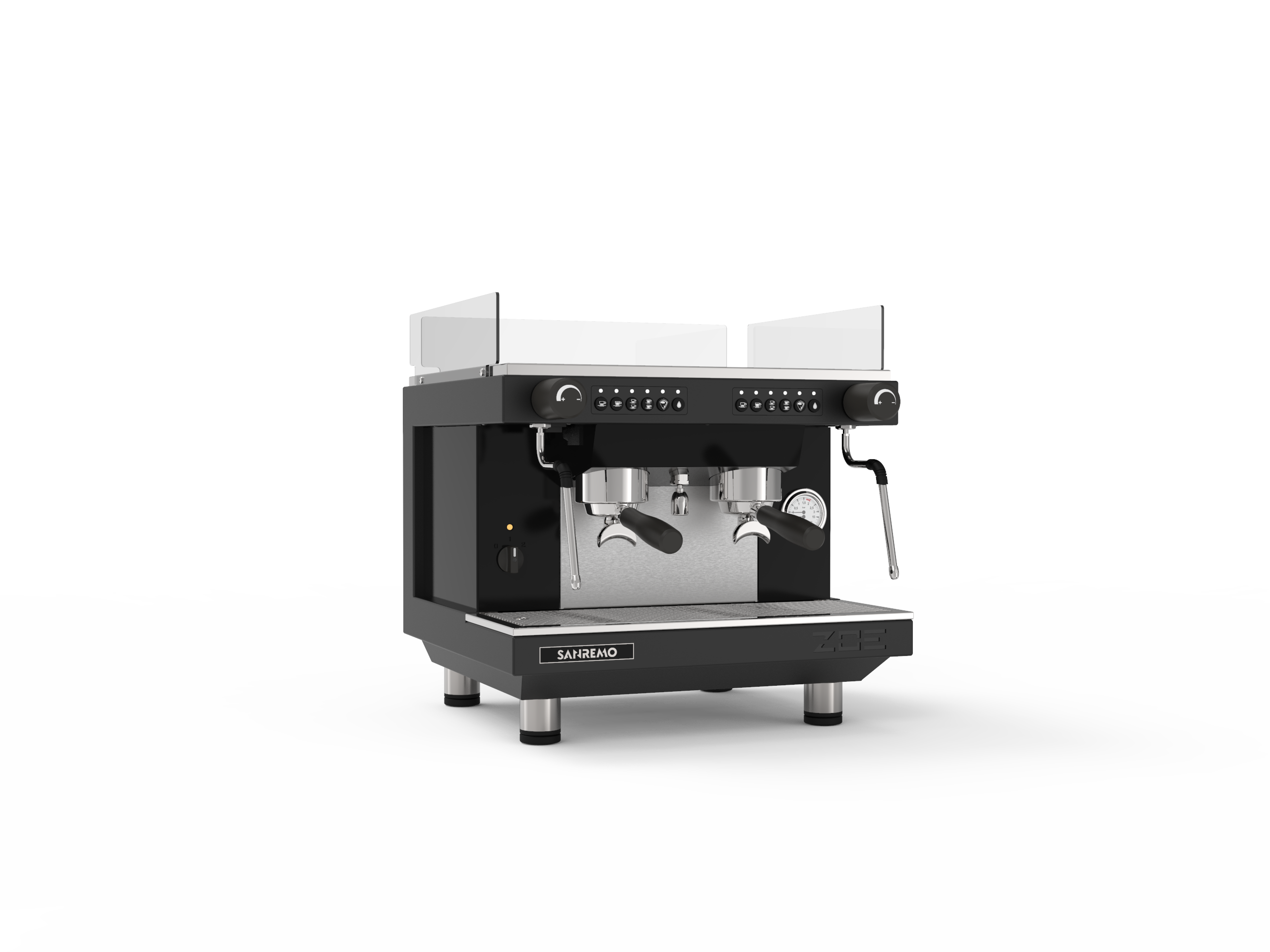 Sanremo ZOE Compact 2-Group Espresso Machine - Black | Professional Coffee Bar & Home Cafe Use