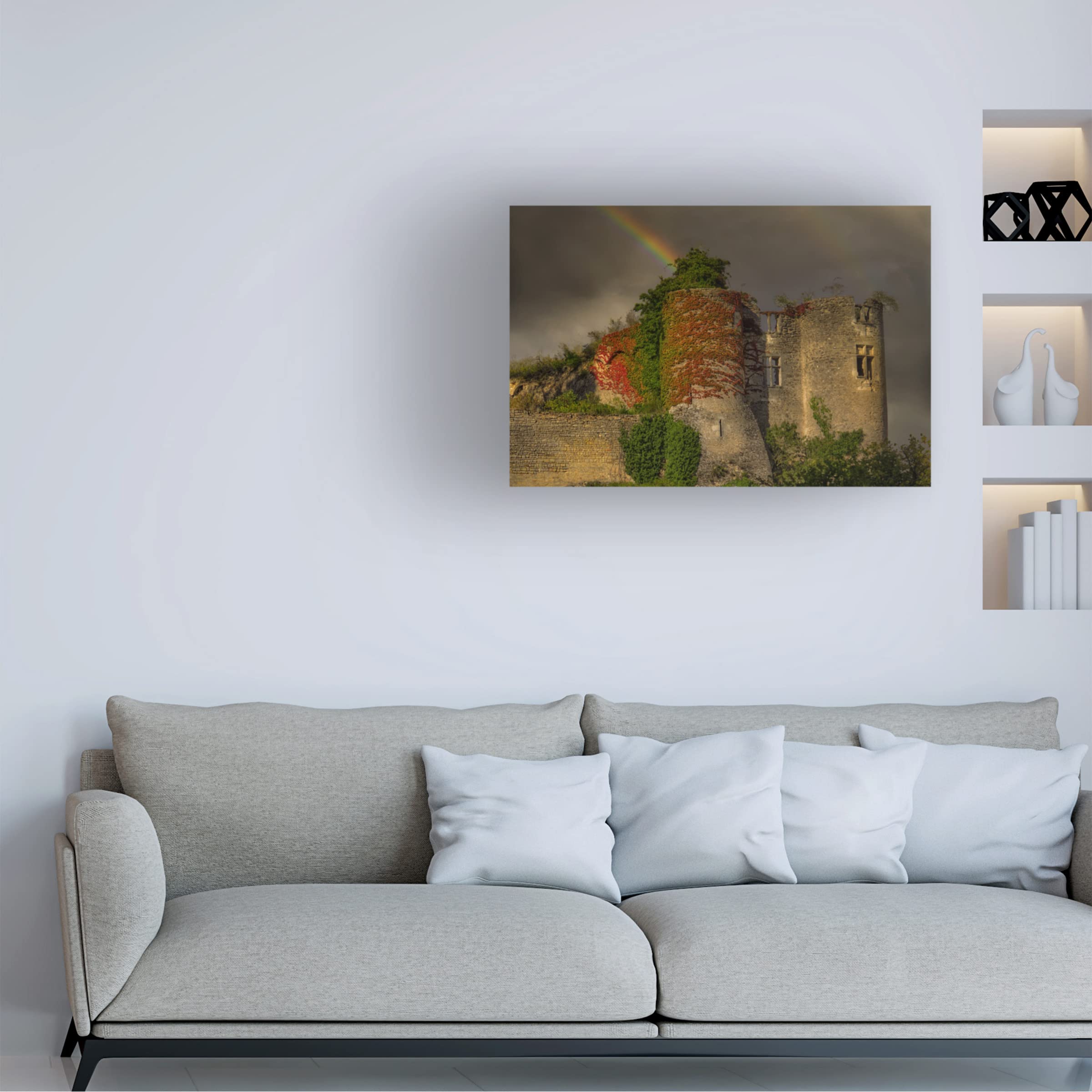 Trademark Fine Art 'Ruin' Canvas Wall Art by Cora Niele - Modern Abstract Painting for Living Room, Bedroom & Office Decor