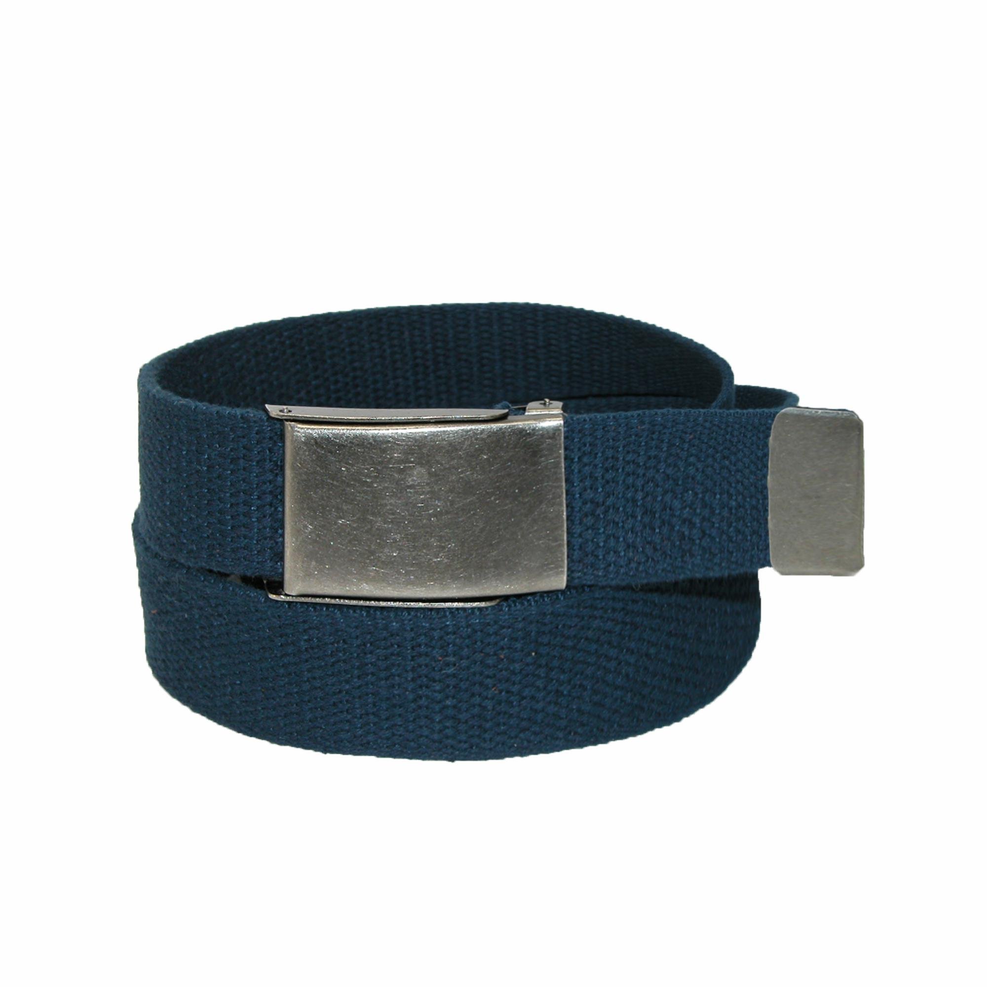 CTM® Men's Big & Tall Fabric Belt with Nickel Flip Top Buckle - Adjustable Waistband for Casual & Business Wear | Perfect for Office, Travel & Everyday Use