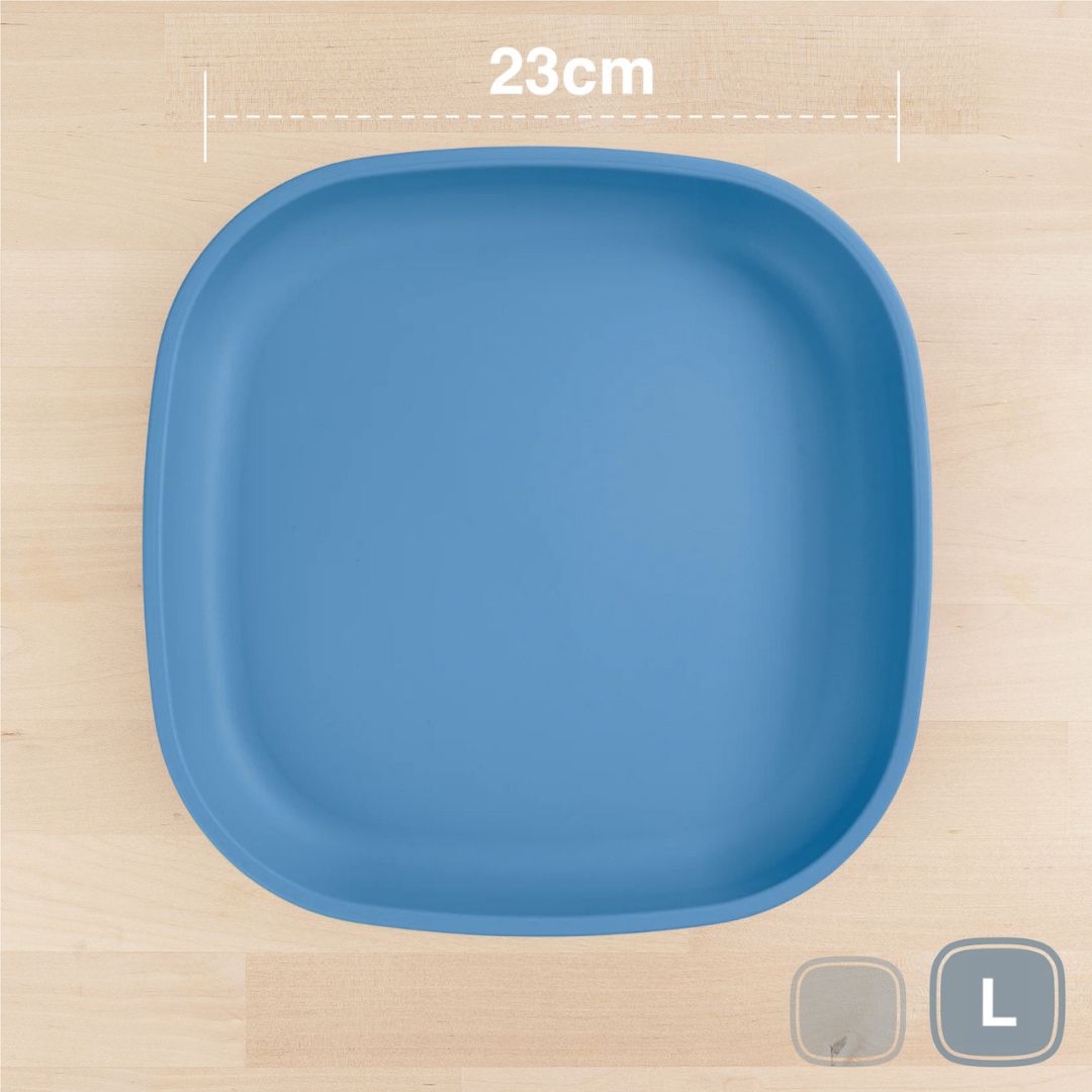 RePlay Recycled Plastic Flat Plate - Large, Durable & Eco-Friendly Dinnerware for Everyday Meals, Picnics, and Outdoor Dining
