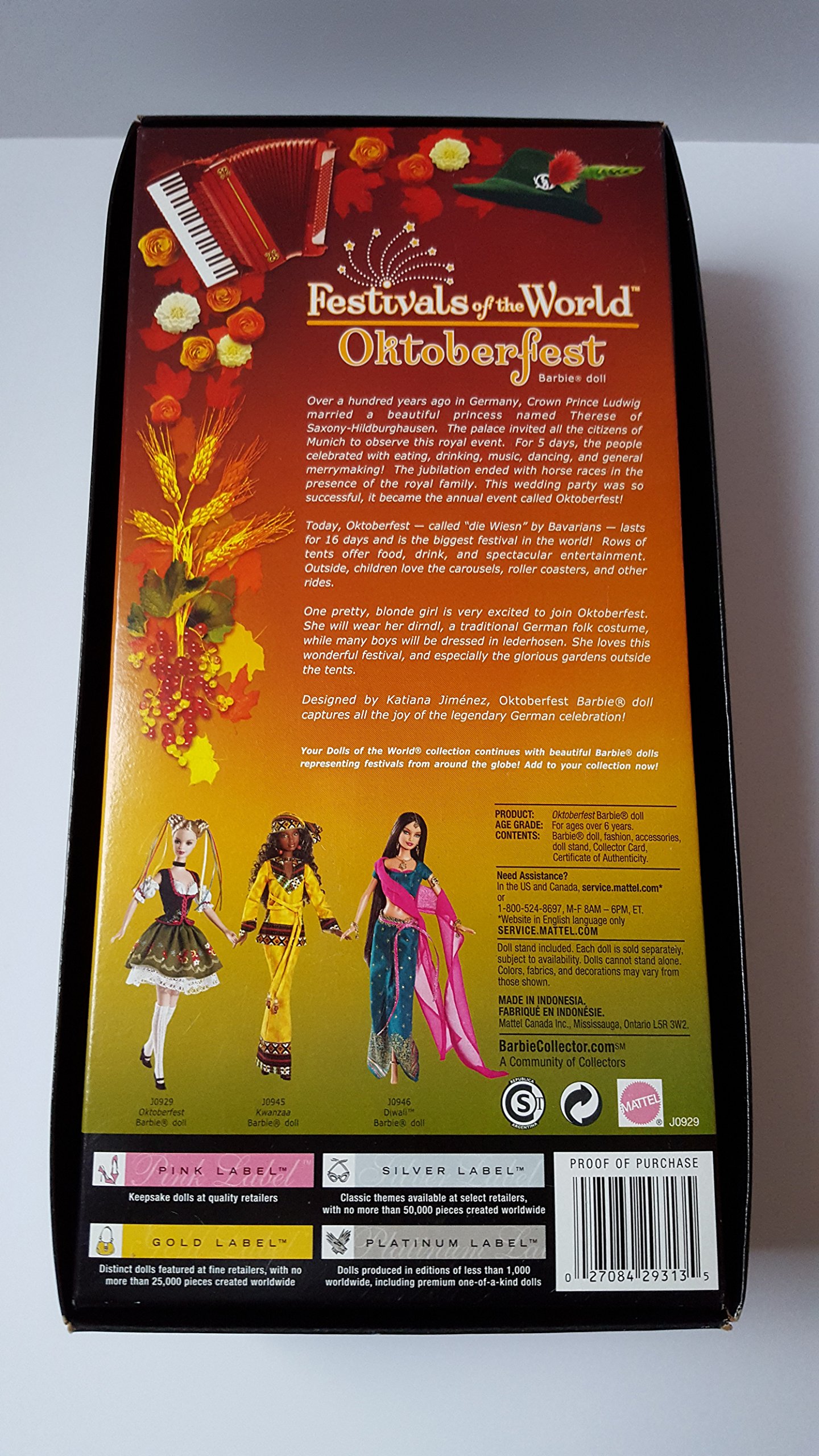 Barbie Dolls of The World: Oktoberfest Doll - Authentic German Costume Barbie for Collectors & Kids | Perfect for Holiday Gifts, Cultural Education & Playtime