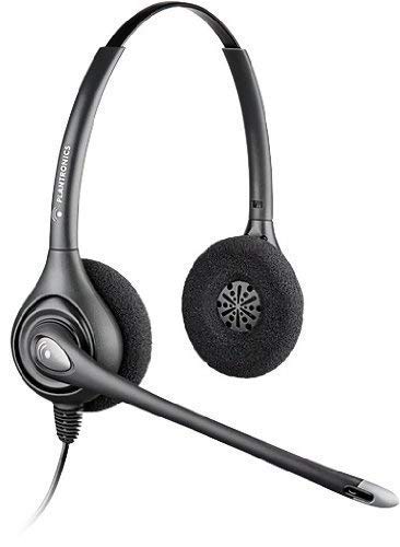 Plantronics HW261N Binaural Headset - Certified Refurbished | Noise Cancelling Office Headphones for Call Centers, Remote Work & Online Meetings